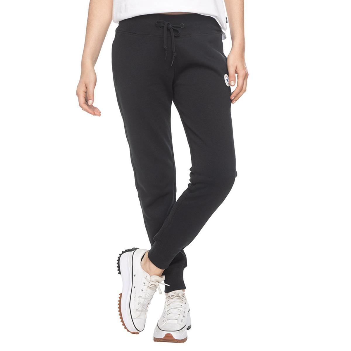 Pantalón Converse Core Chuck Patch Mujer Negro-0