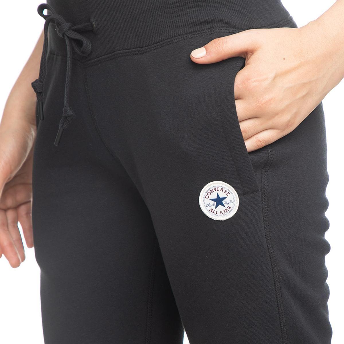 Pantalón Converse Core Chuck Patch Mujer Negro-2