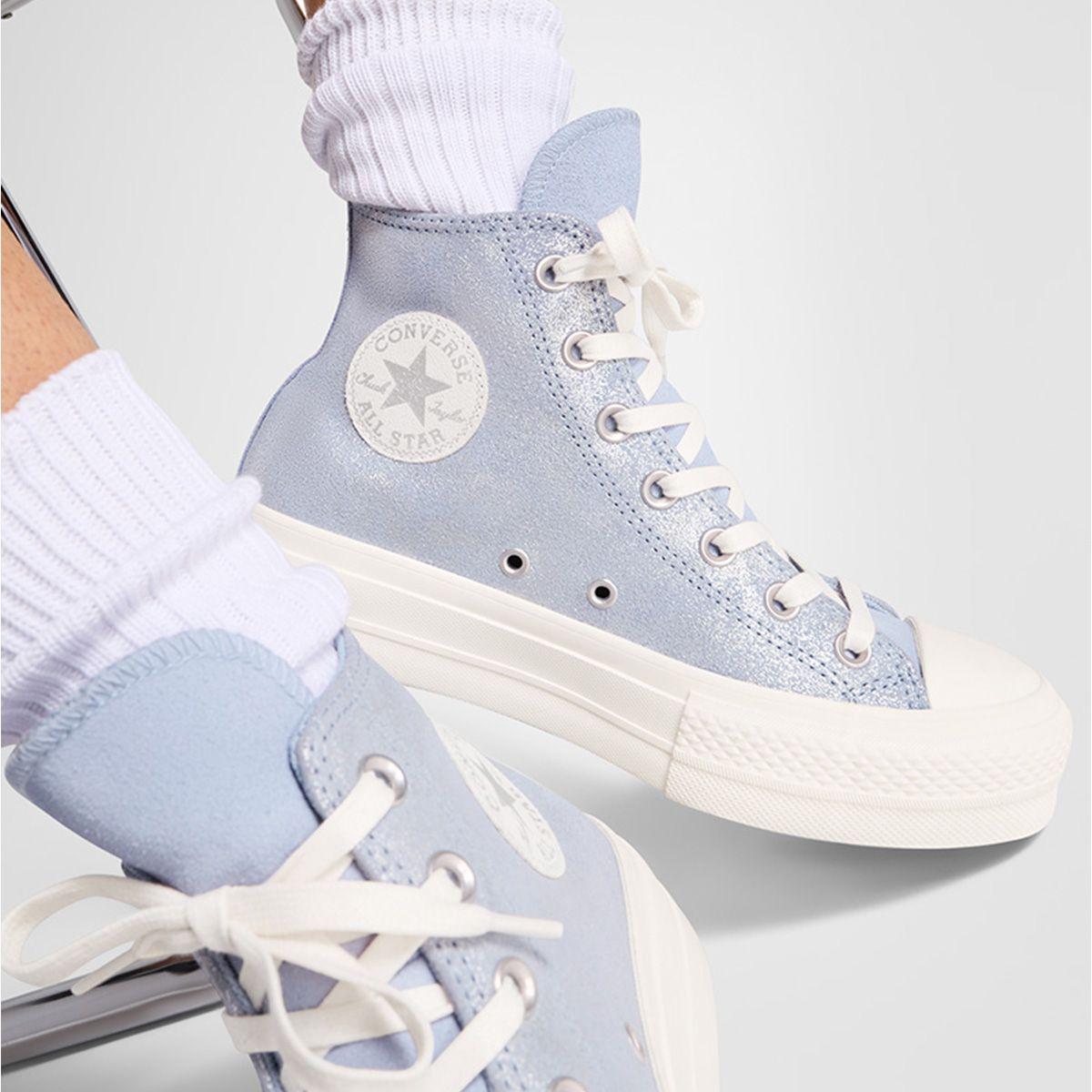 Zapatilla Converse Chuck Taylor All Star Lift Mujer Gris Gamuza-9