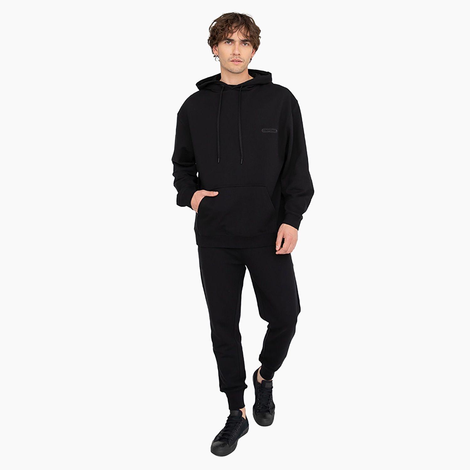 Polerón Converse Hoodie Your Logo Hombre Negro-5