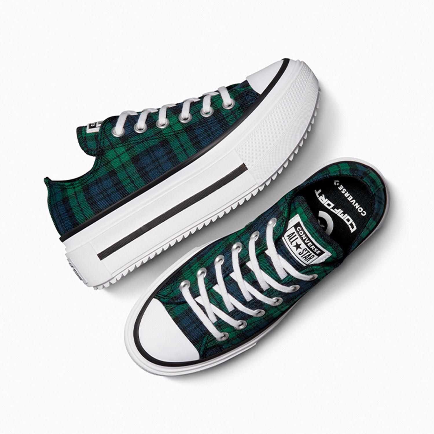 Zapatilla Converse Chuck Taylor All Star Lift Double Stack Plaid Mujer Multicolor-2