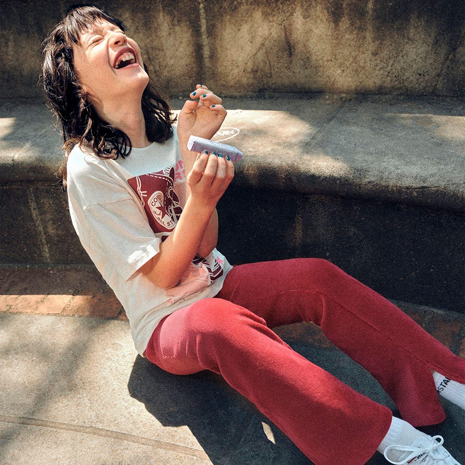 Polera Converse Graphic Boyfriend M/C Jr. Niños Blanco-2