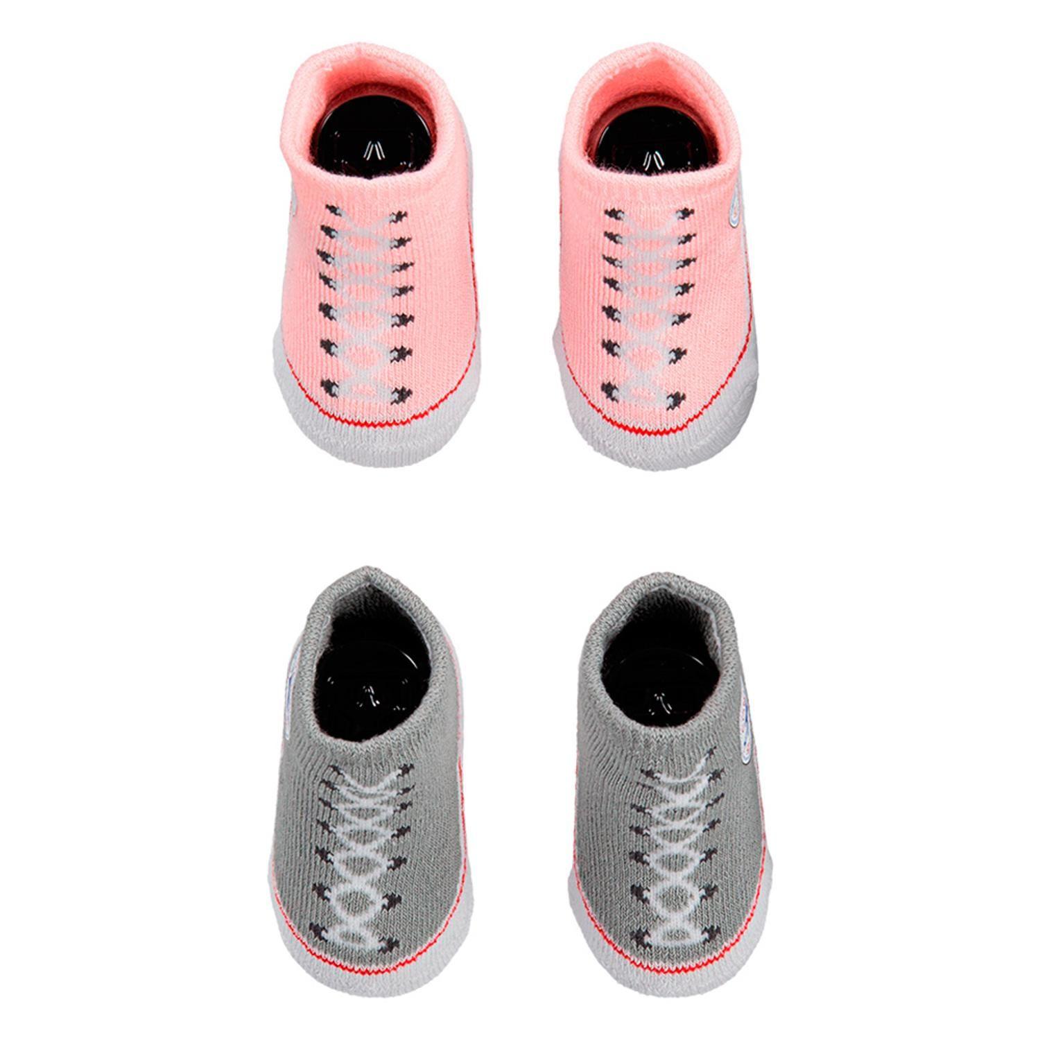 Calcetines Converse Chuck Bootie Bebé Rosado-0