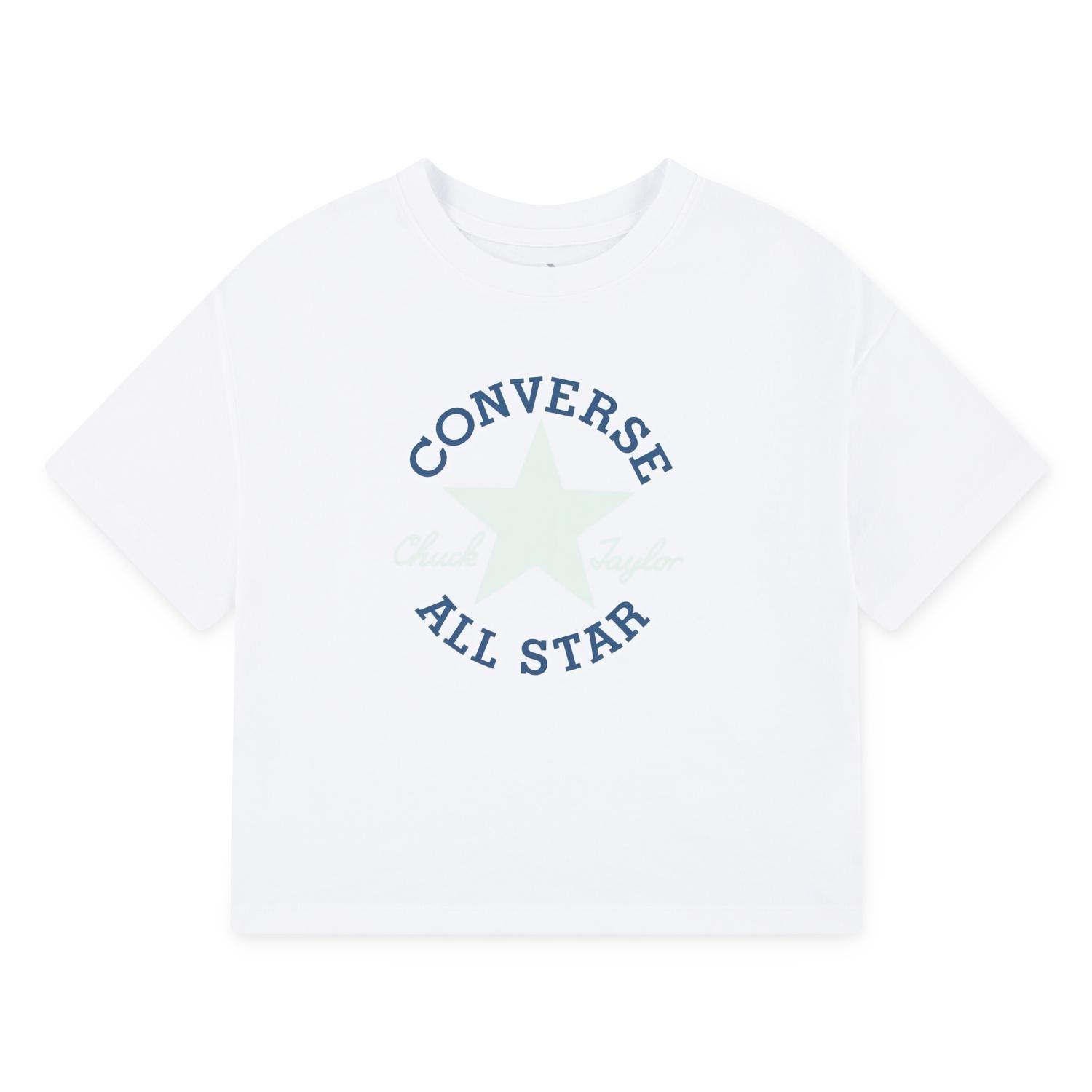 Polera Converse Diected M/C Jr. Niños Blanco-0