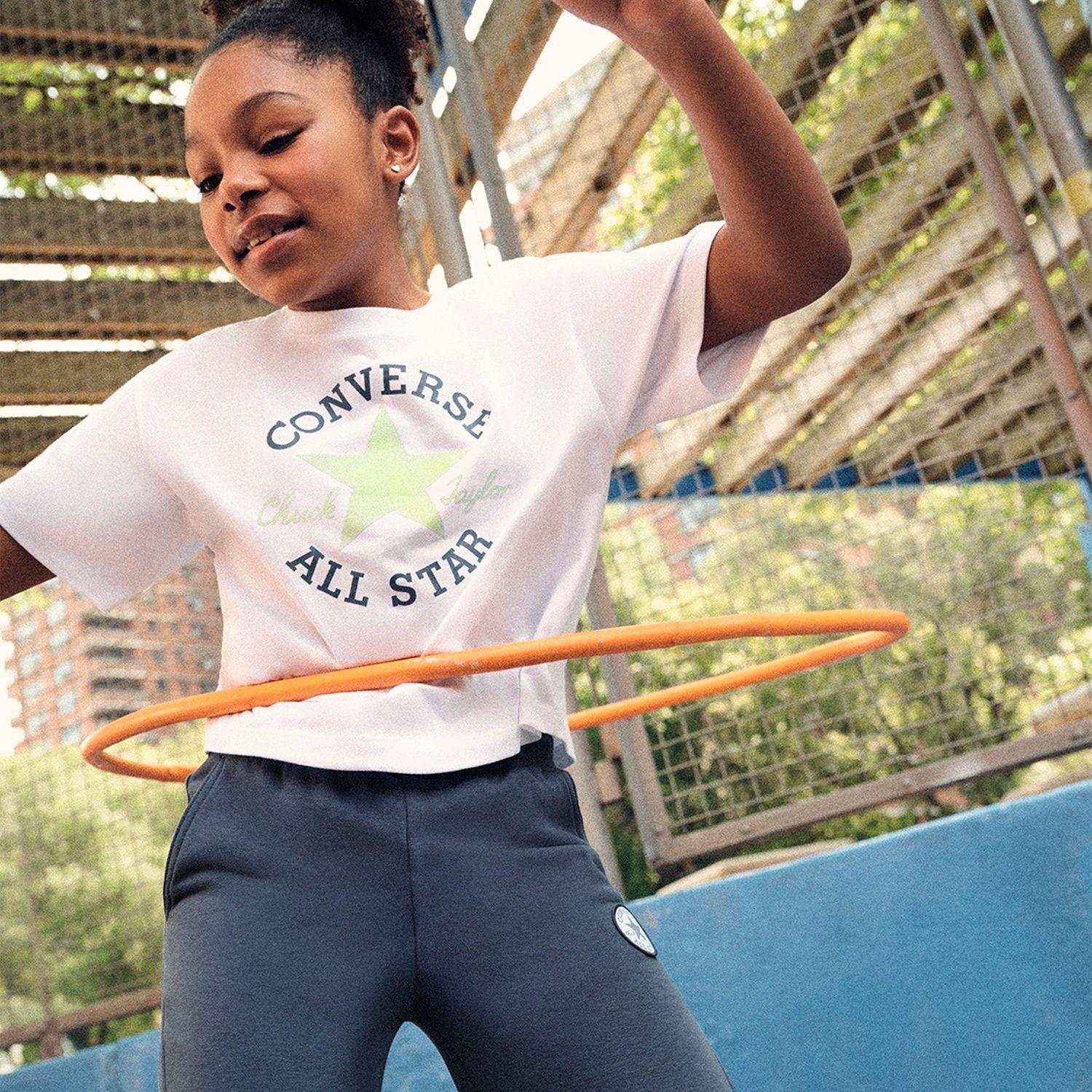 Polera Converse Diected M/C Jr. Niños Blanco-2