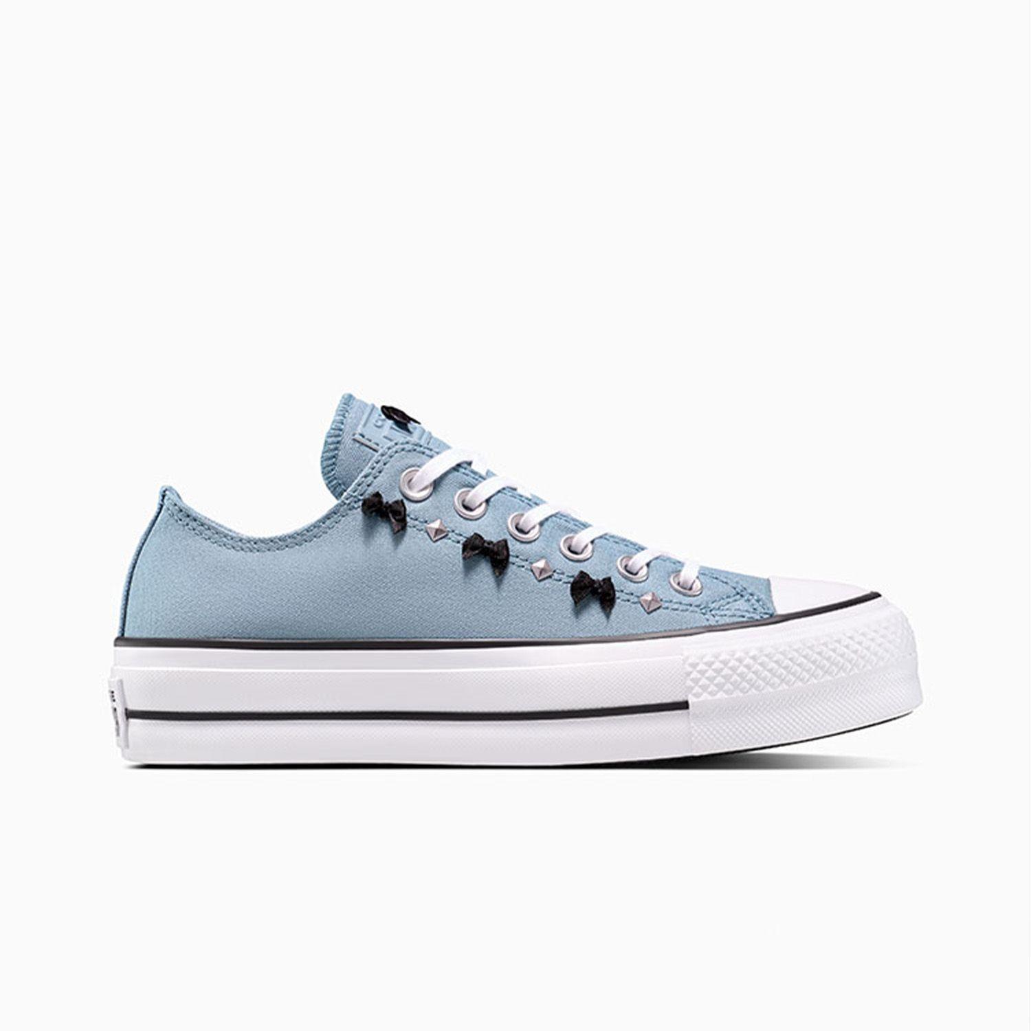 Zapatilla Converse Chuck Taylor All Star Lift Bow Studded Mujer Azul-0