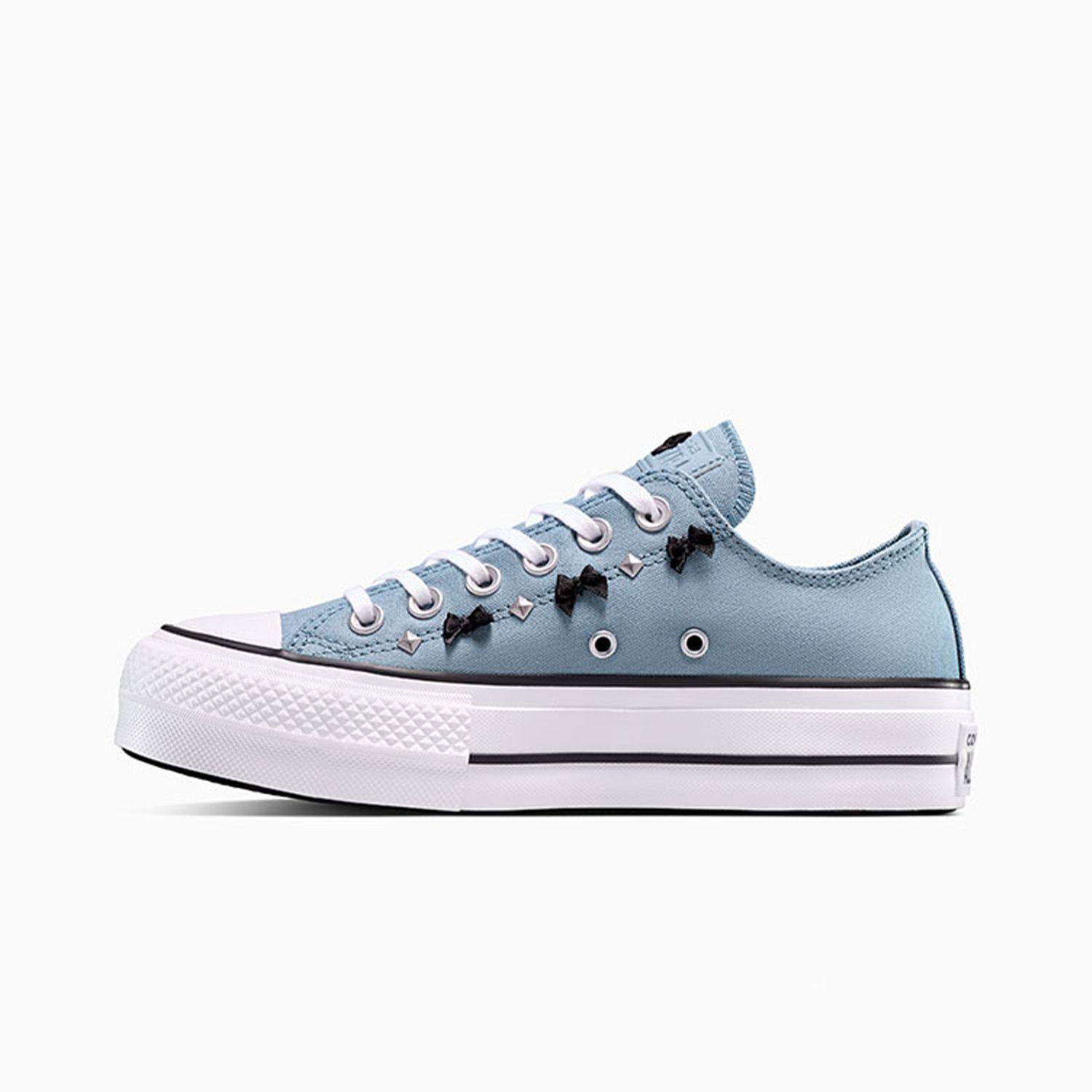 Zapatilla Converse Chuck Taylor All Star Lift Bow Studded Mujer Azul-1