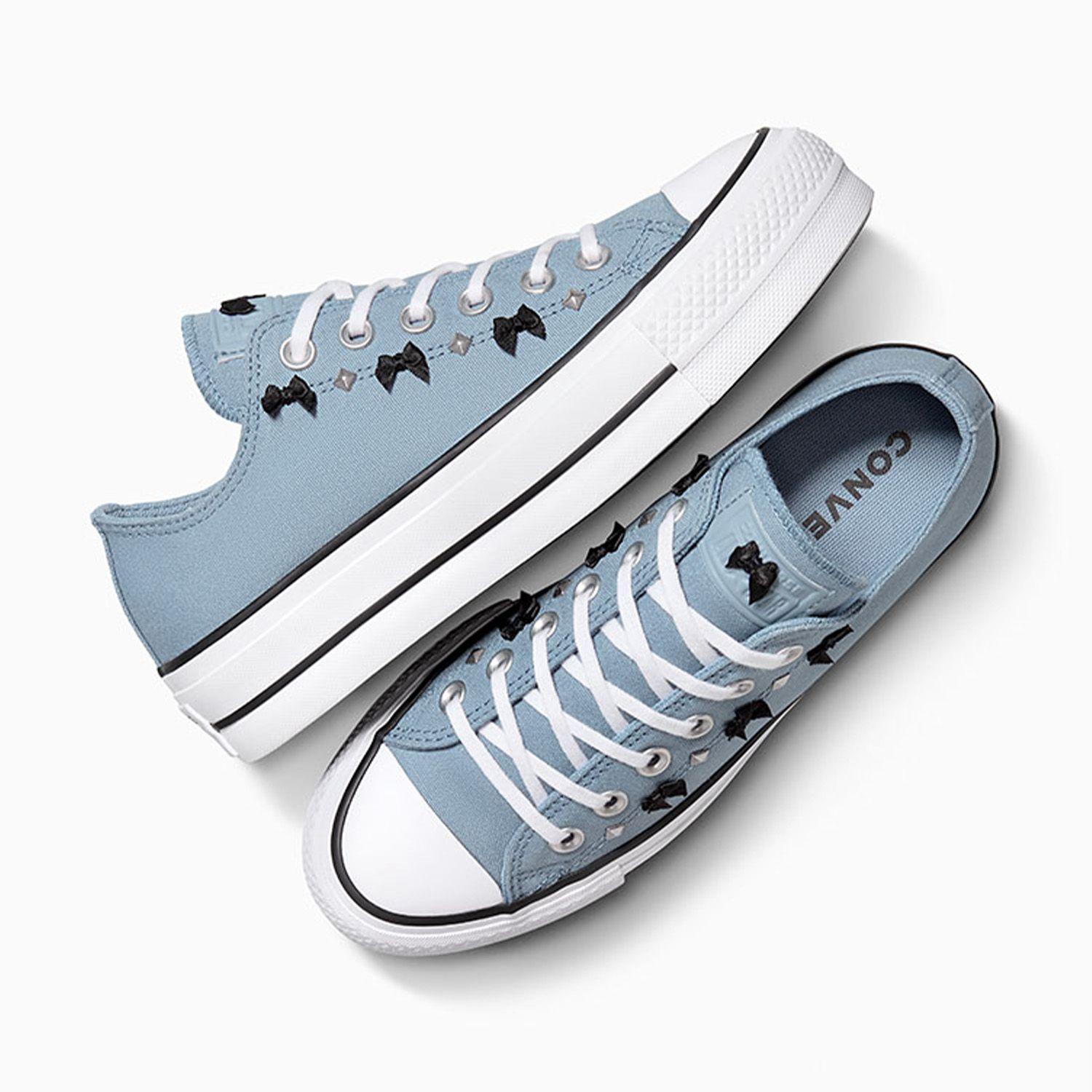 Zapatilla Converse Chuck Taylor All Star Lift Bow Studded Mujer Azul-2