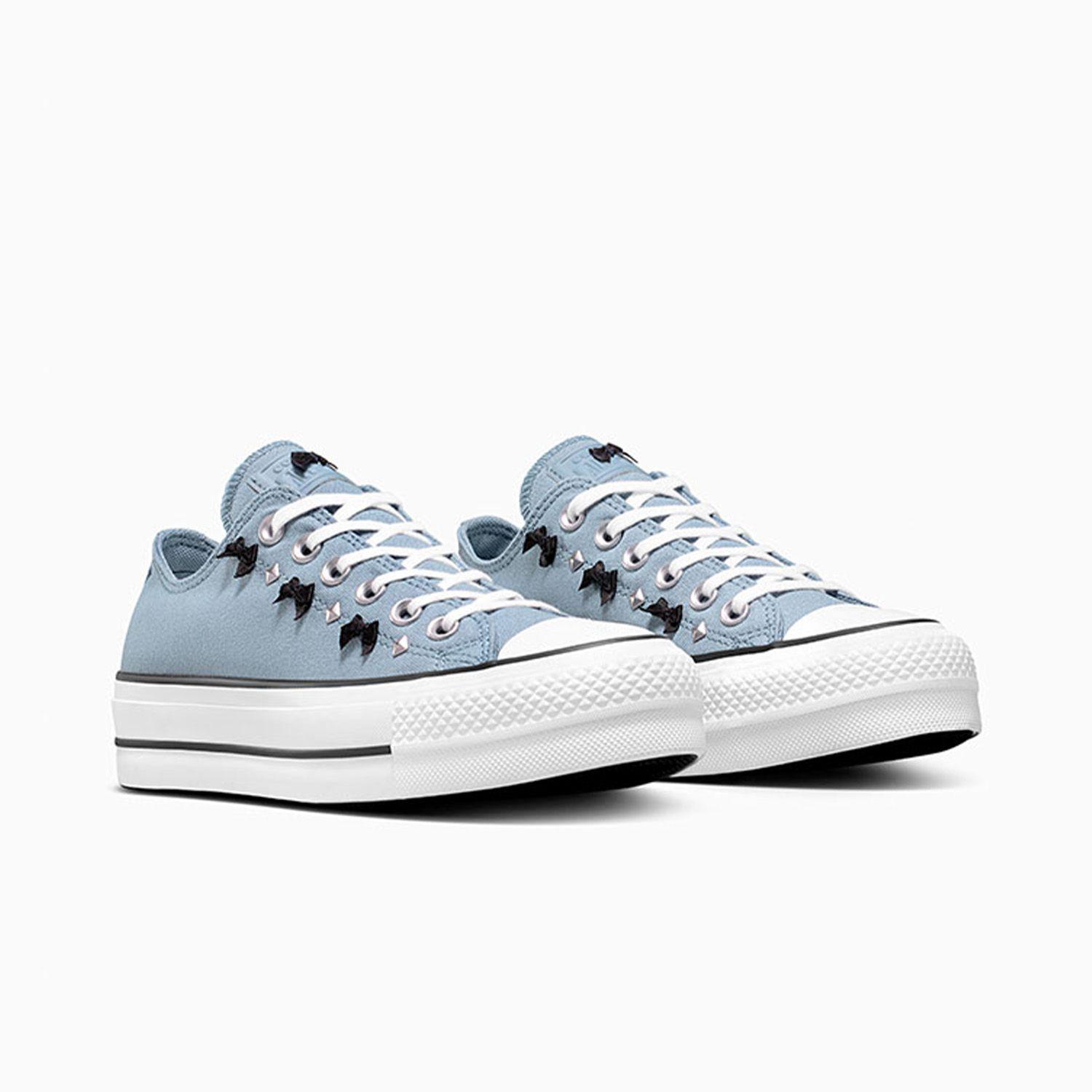Zapatilla Converse Chuck Taylor All Star Lift Bow Studded Mujer Azul-3