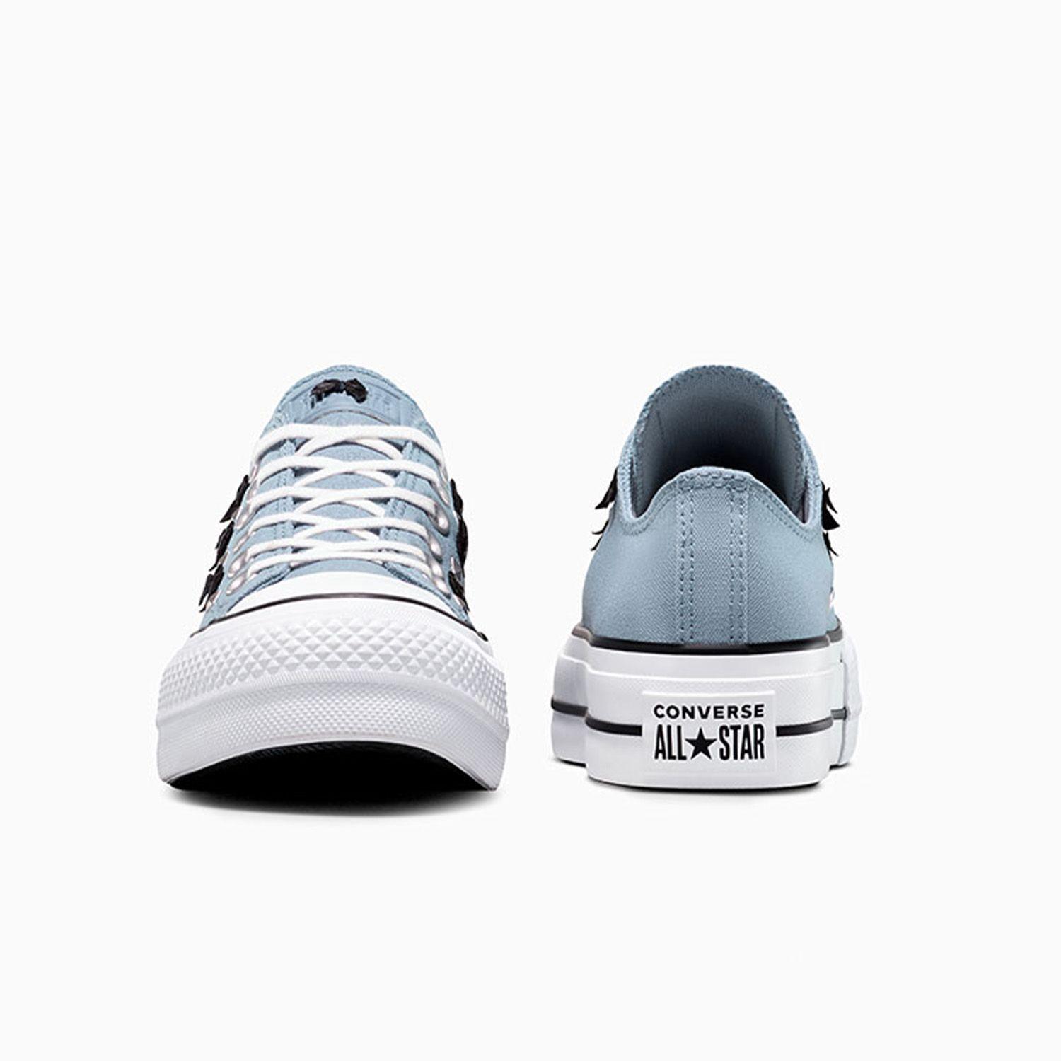 Zapatilla Converse Chuck Taylor All Star Lift Bow Studded Mujer Azul-4