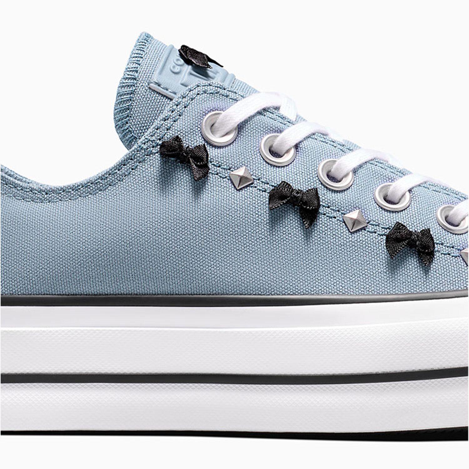 Zapatilla Converse Chuck Taylor All Star Lift Bow Studded Mujer Azul-6