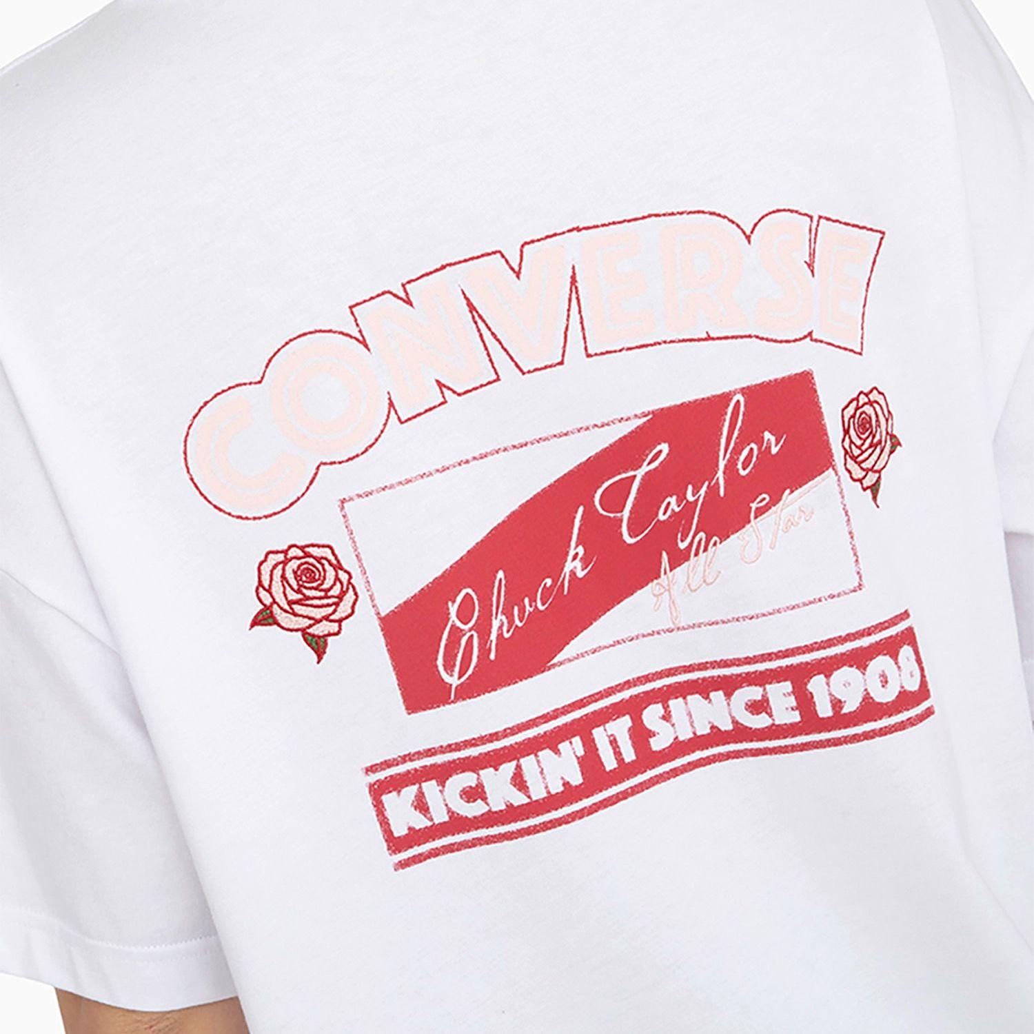 Polera Converse Roses M/C Mujer Blanco-2