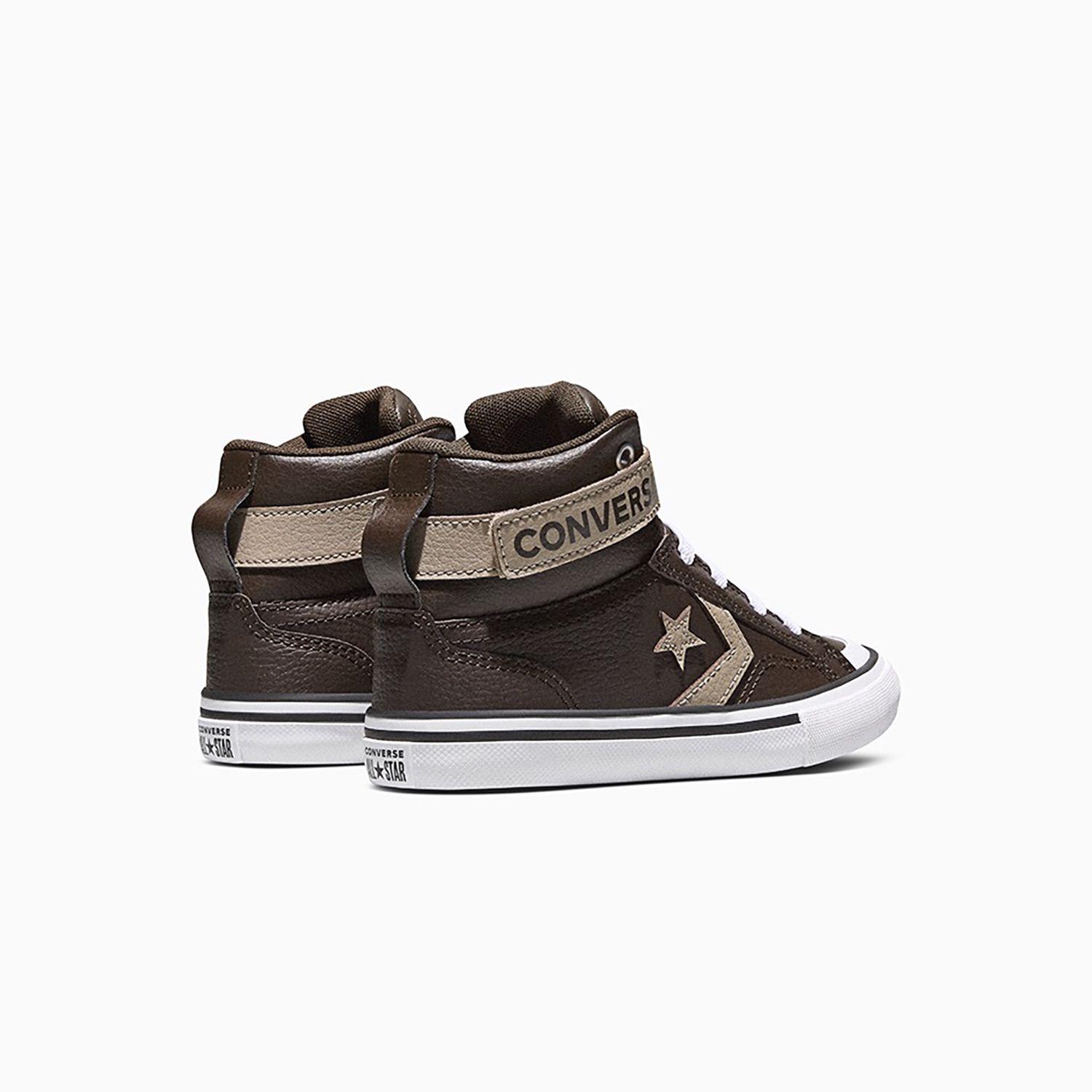 Zapatilla Converse Pro Blaze Strap Niños Café-4