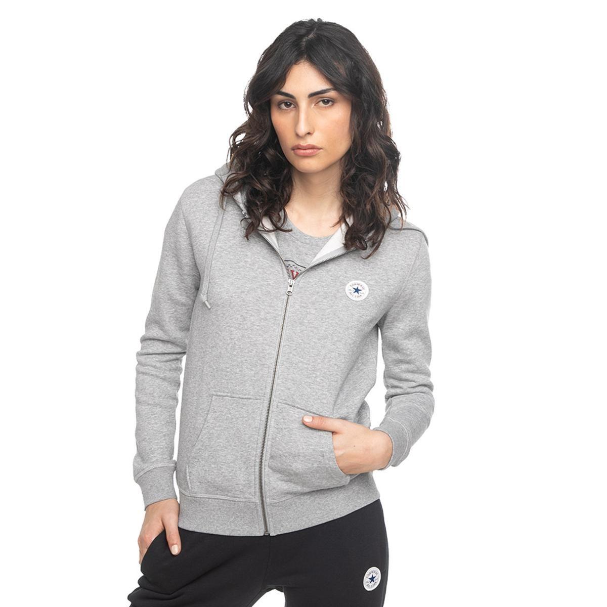 Polerón Converse Core Chuck Patch Mujer Gris-0