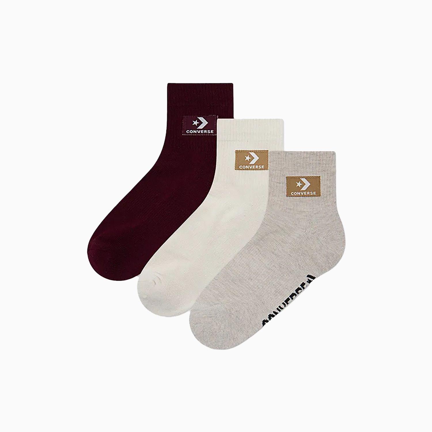 Calcetines Converse Stacked Patch 3Pk Hombre Multi-0