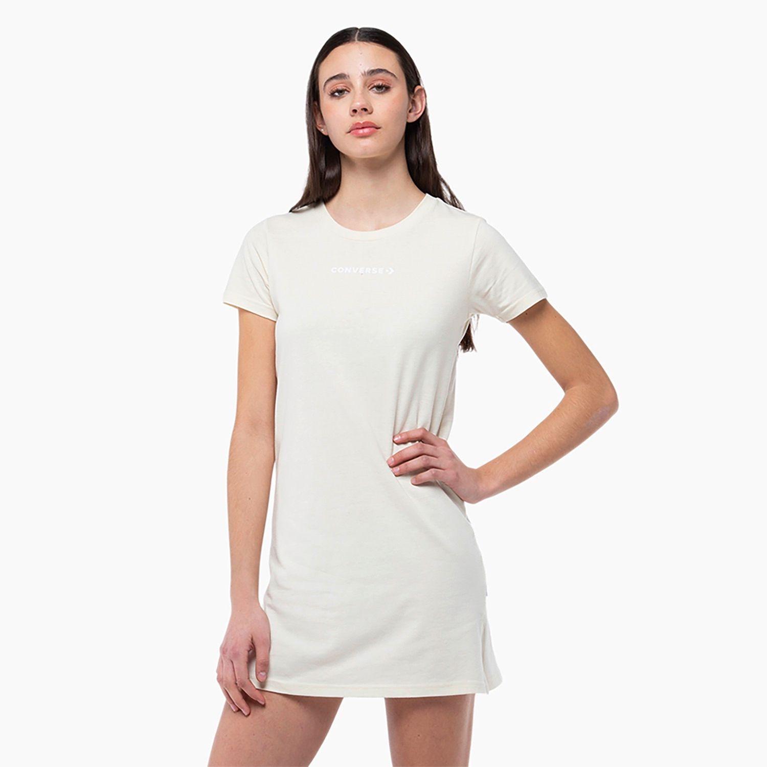 Vestido Converse Your Logo Mujer Crema-0