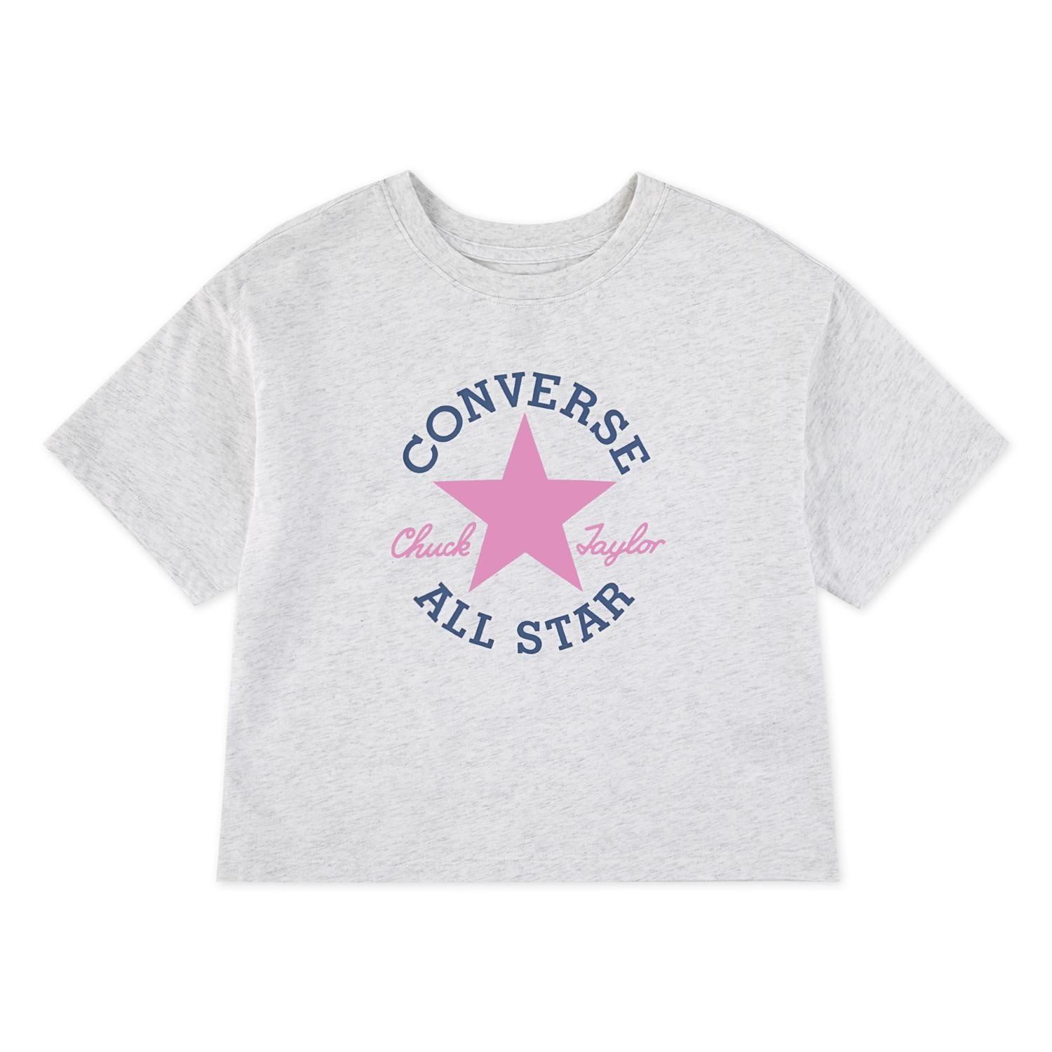 Polera Converse Diected M/C Niña Gris-3