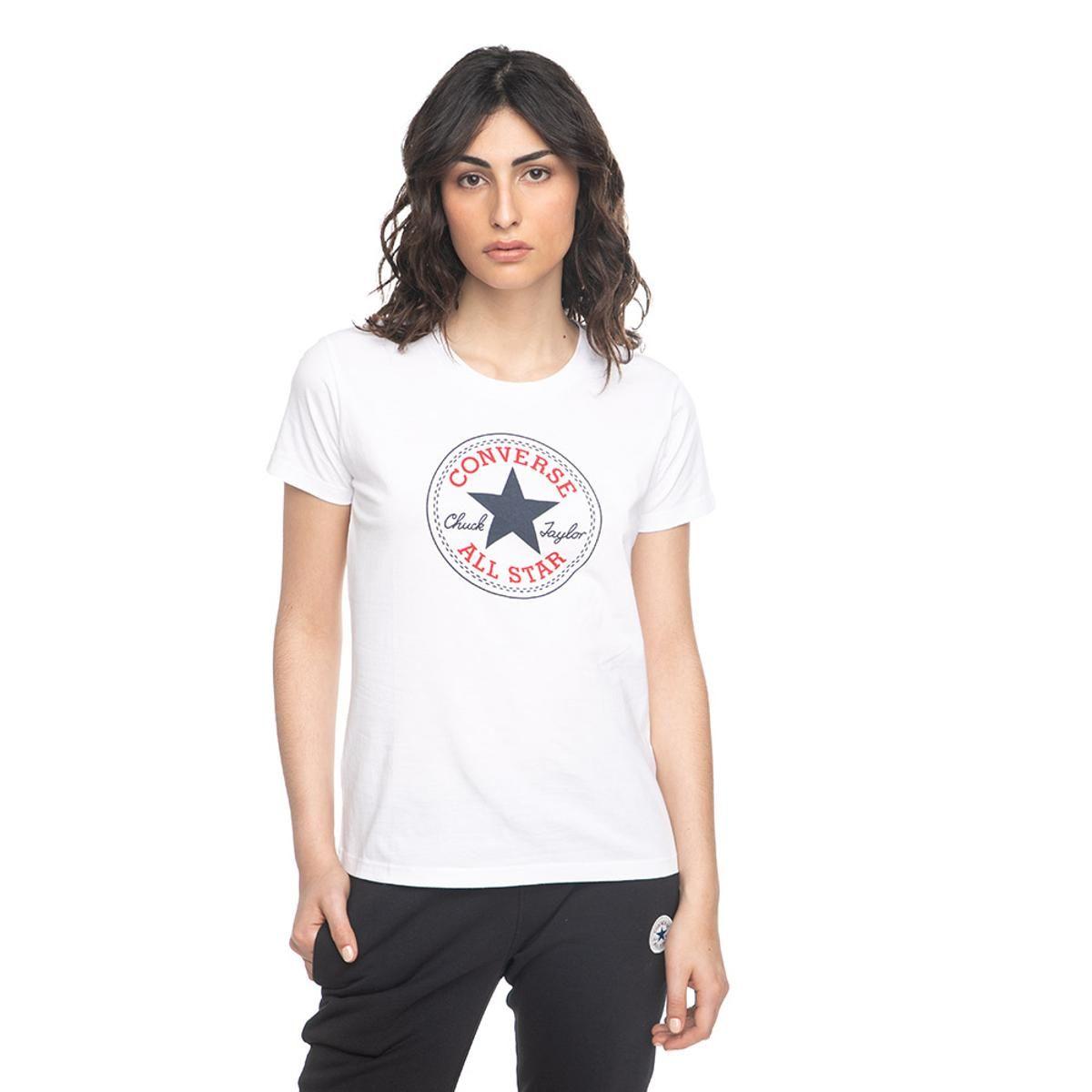 Polera Converse Chuck Patch Classic Mujer Blanco-0