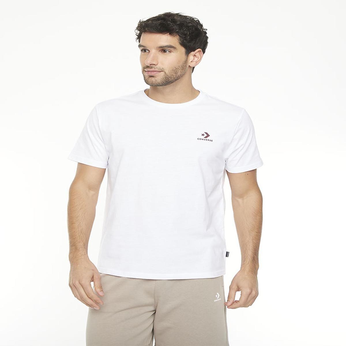 Polera Converse Star Chevron Chest Hombre Blanco-0