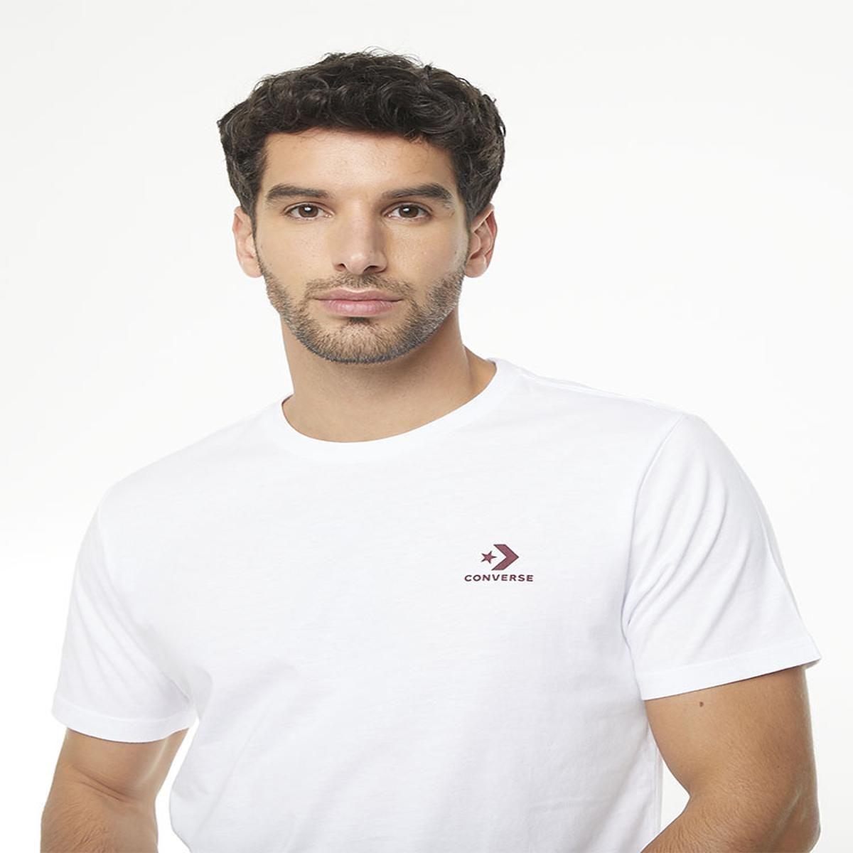 Polera Converse Star Chevron Chest Hombre Blanco-4