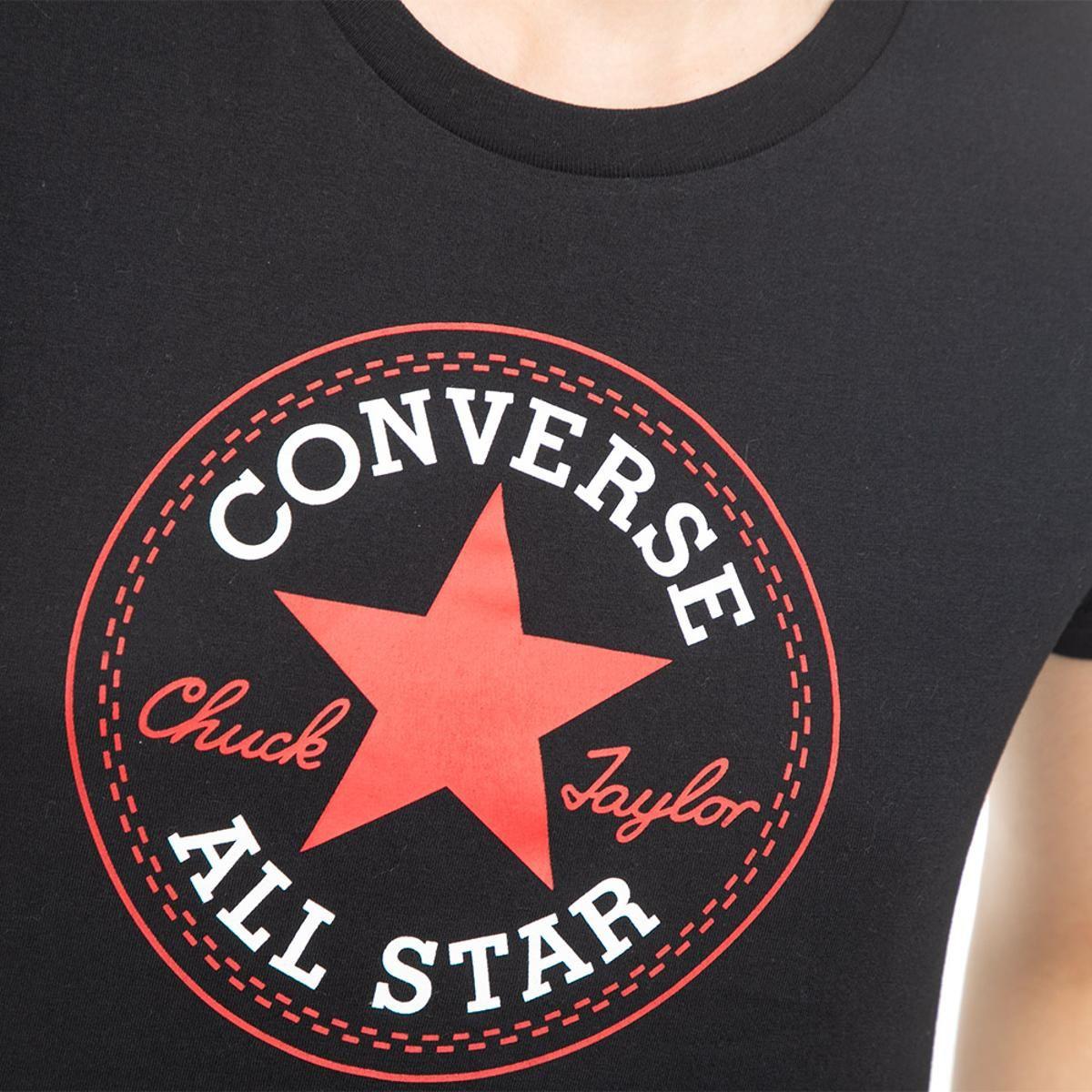 Polera Converse Chuck Patch Classic Mujer Negro-3