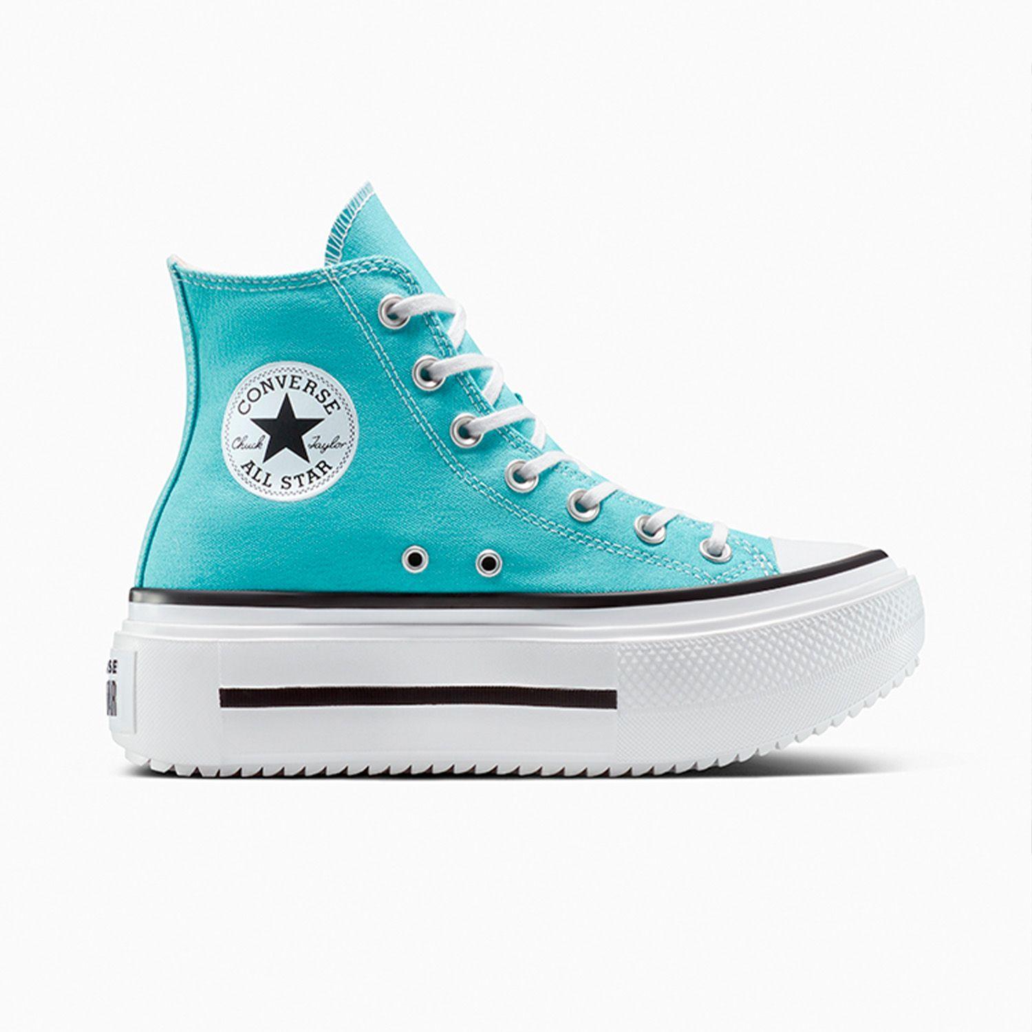Zapatilla Converse Chuck Taylor All Star Lift Double Stack Seasonal Color Mujer Celeste Caña Alta-0