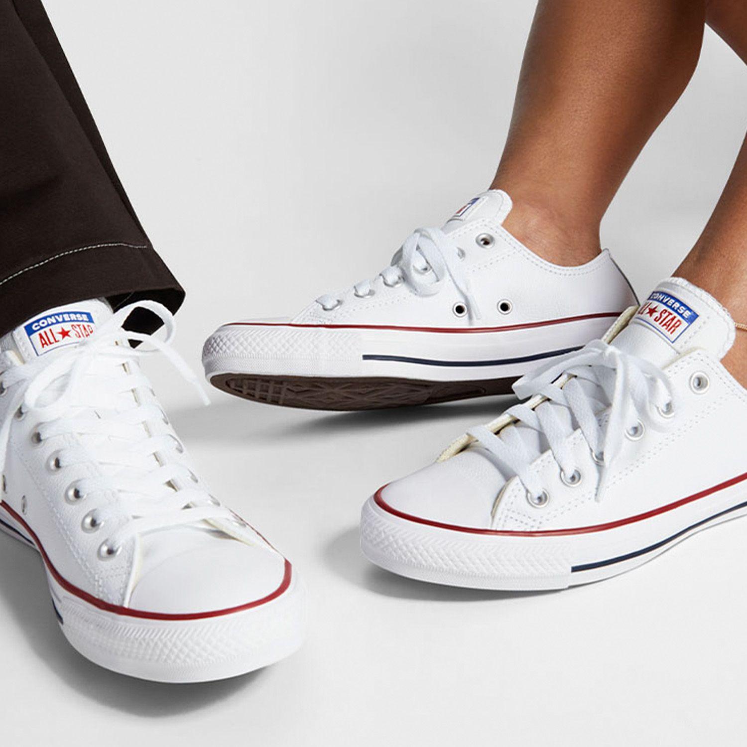 Zapatilla Converse Chuck Taylor All Star Cuero Unisex Blanco-7