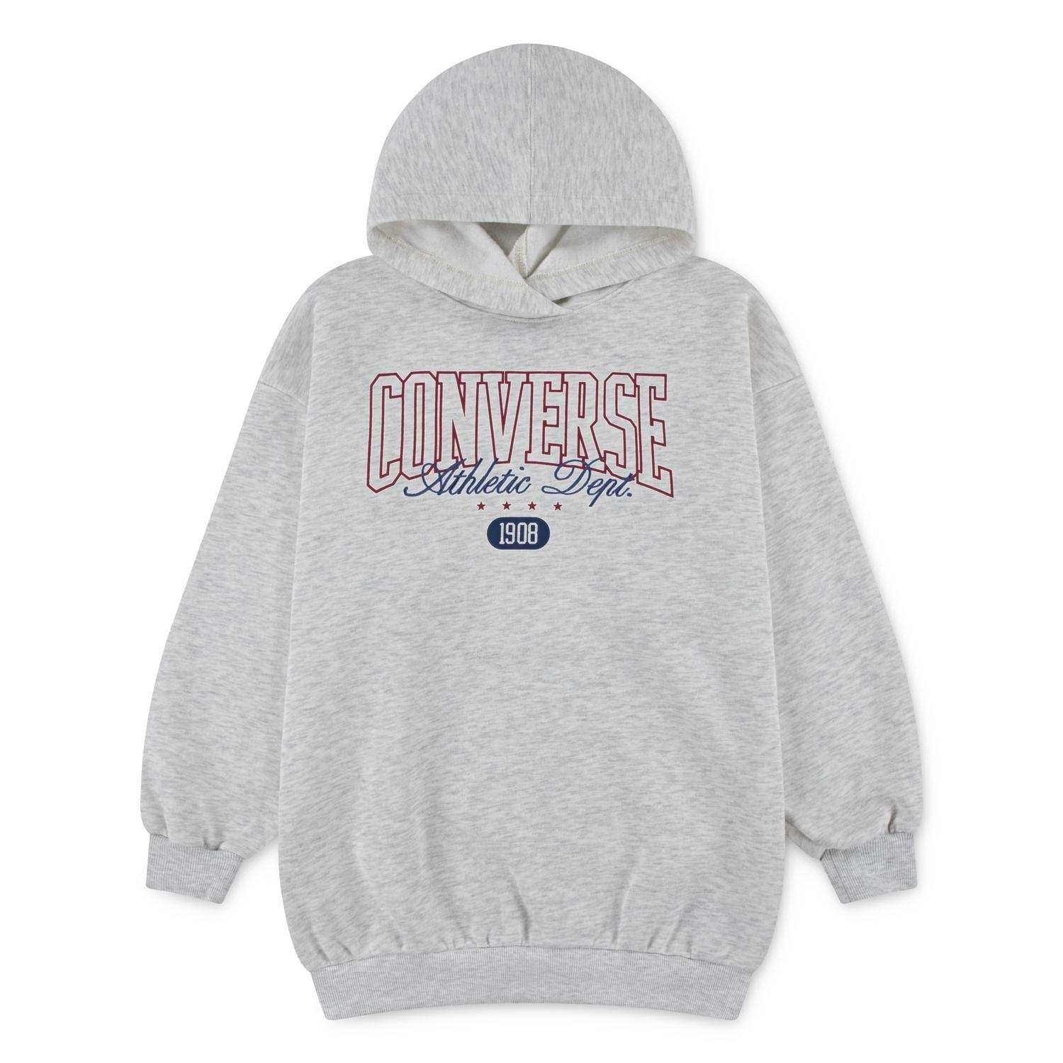 Polerón Converse Boyfriend Hoodie Jr. Niños Gris-3
