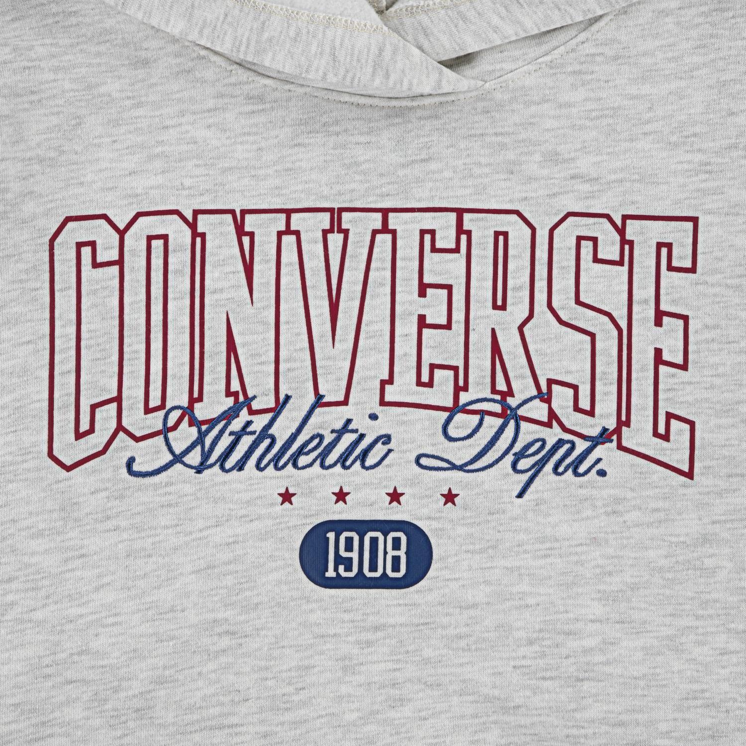 Polerón Converse Boyfriend Hoodie Jr. Niños Gris-5