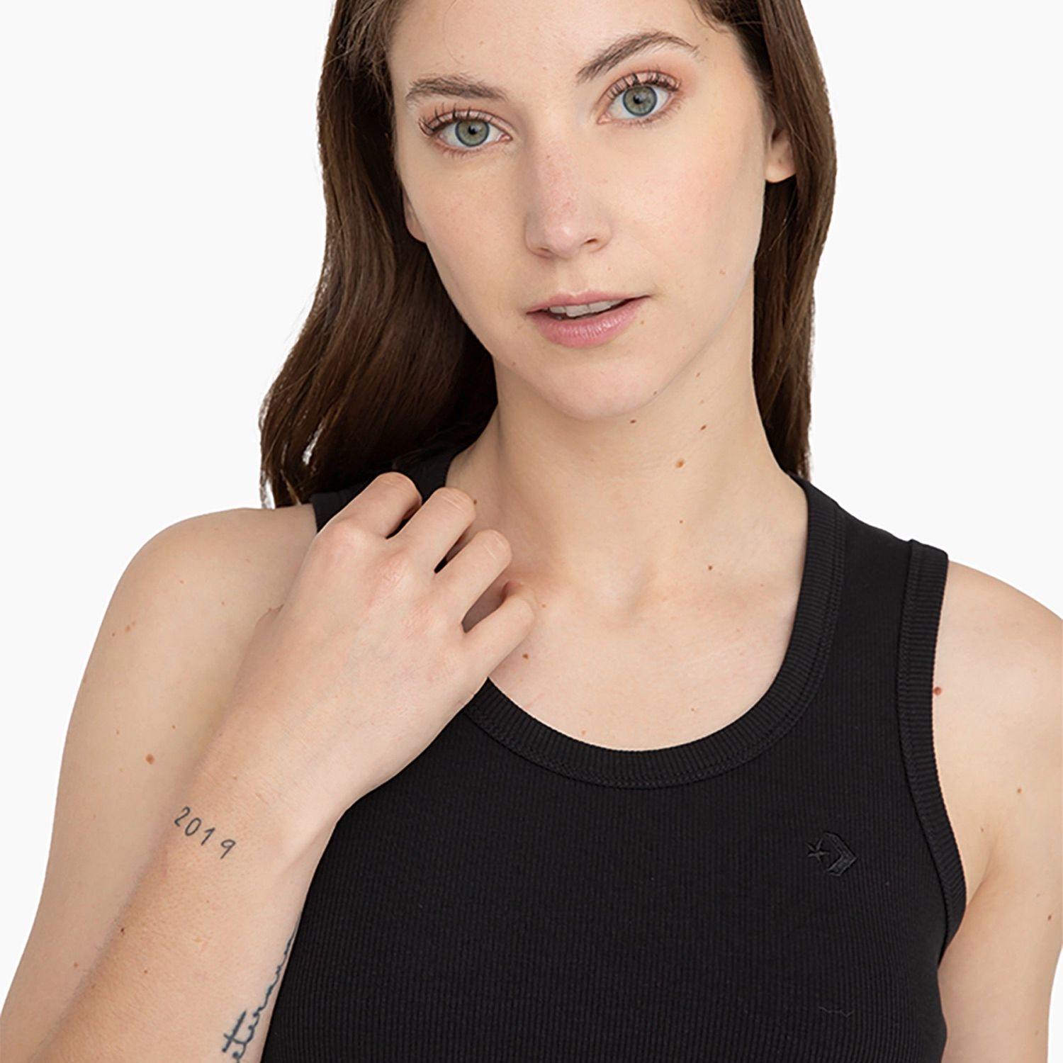 Polera Converse Rib Slim S/M Mujer Negro-2