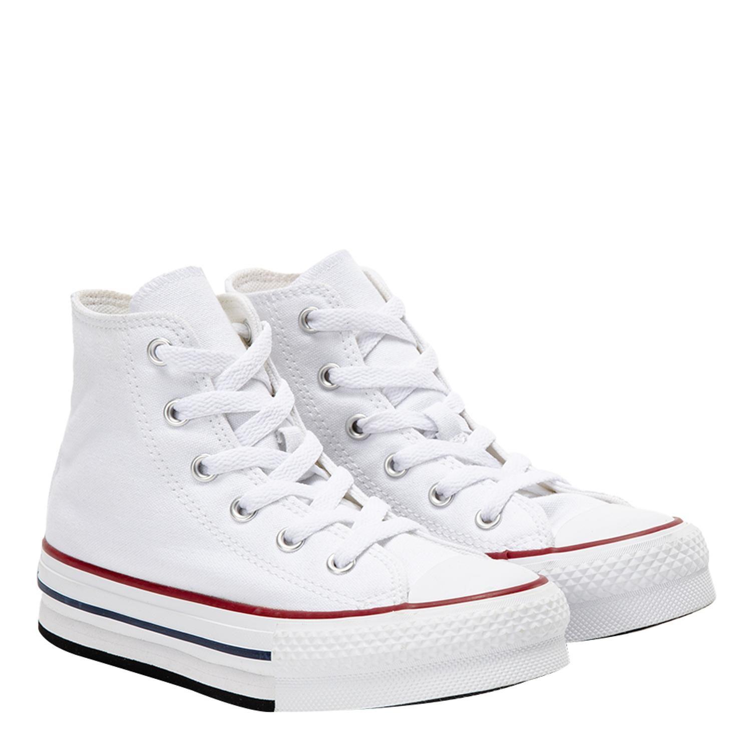 Zapatilla Converse Chuck Taylor All Star EVA Lift Niños Blanco/Rojo Caña Alta-2
