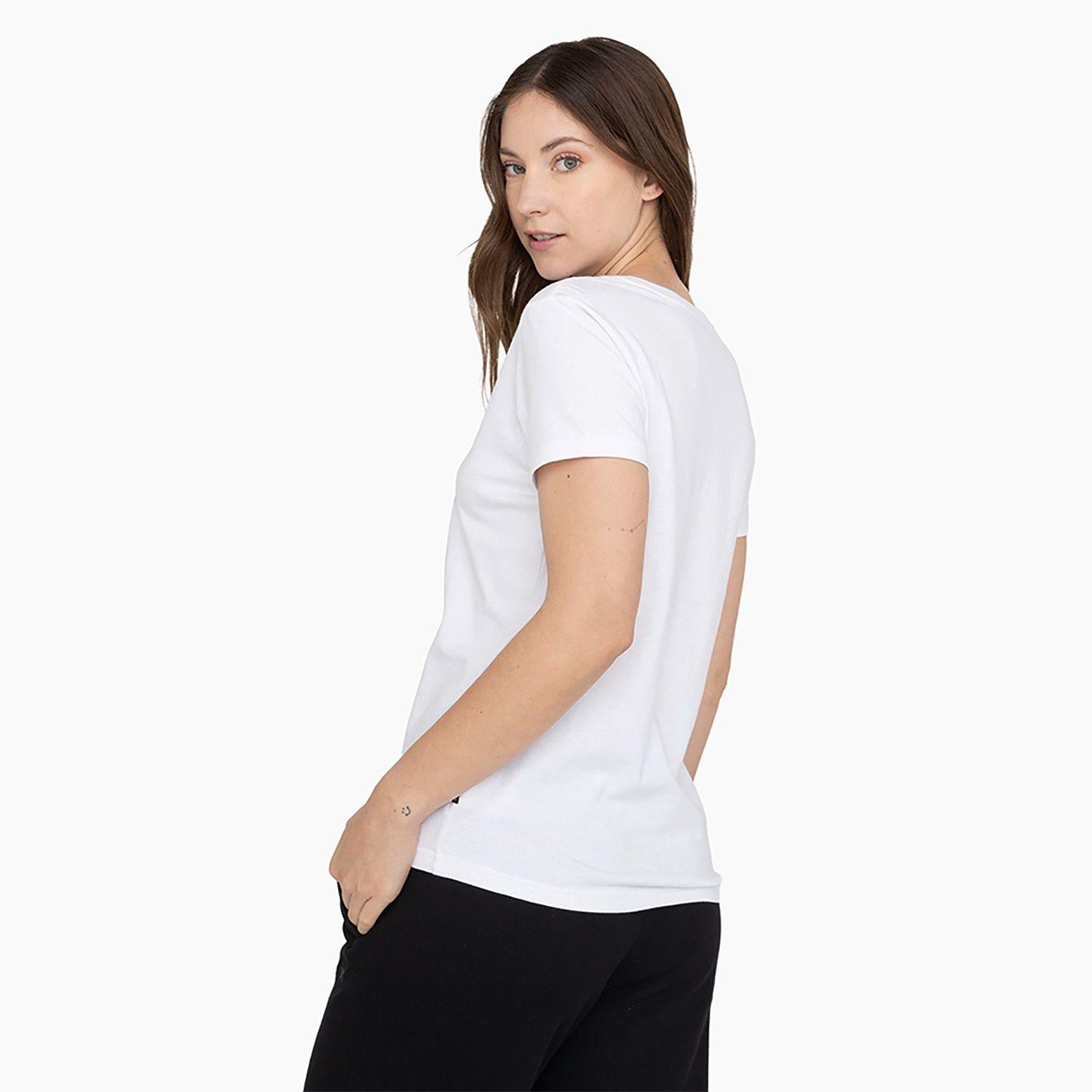 Polera Converse Wild Star Chevron M/C Mujer Blanco-1