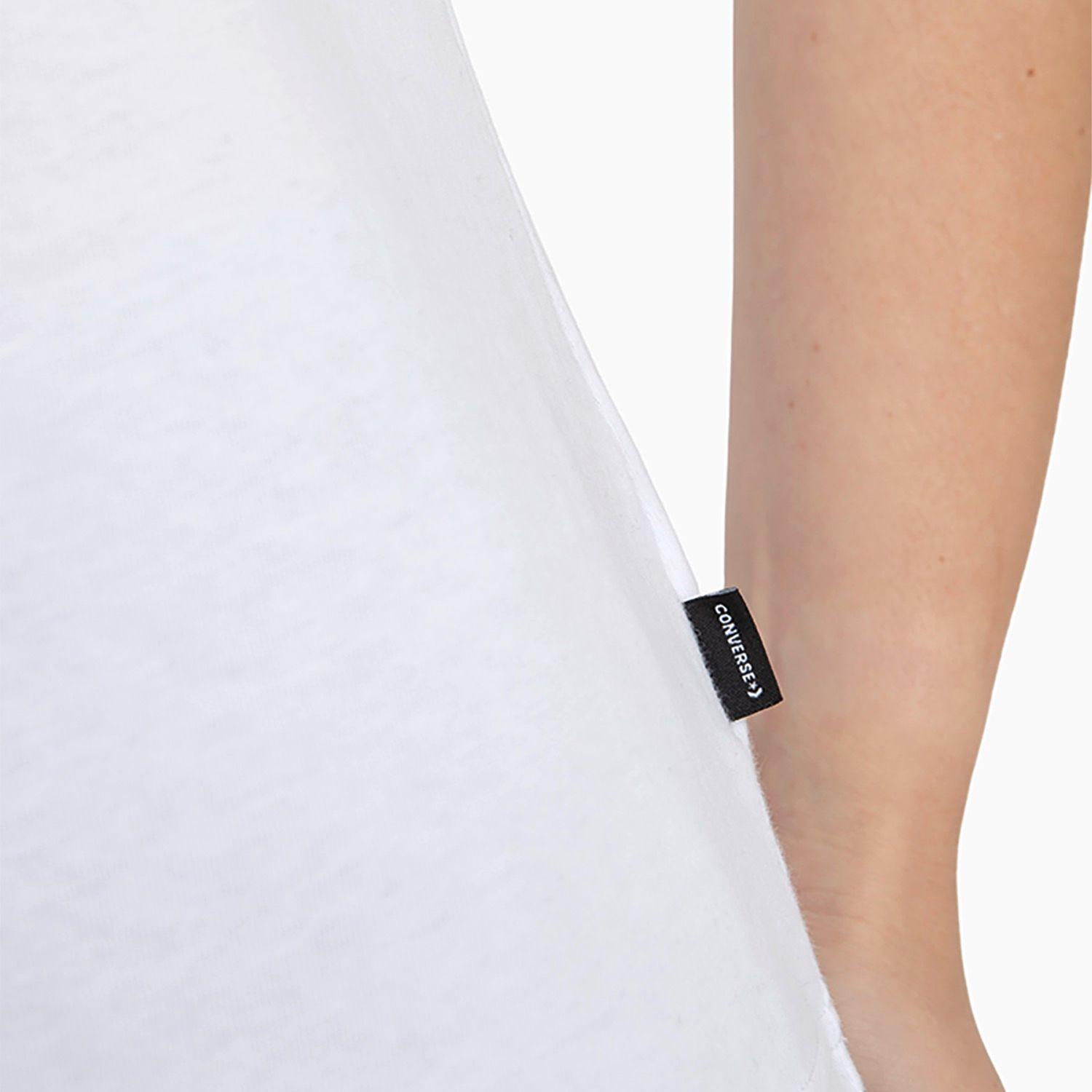 Polera Converse Wild Star Chevron M/C Mujer Blanco-4