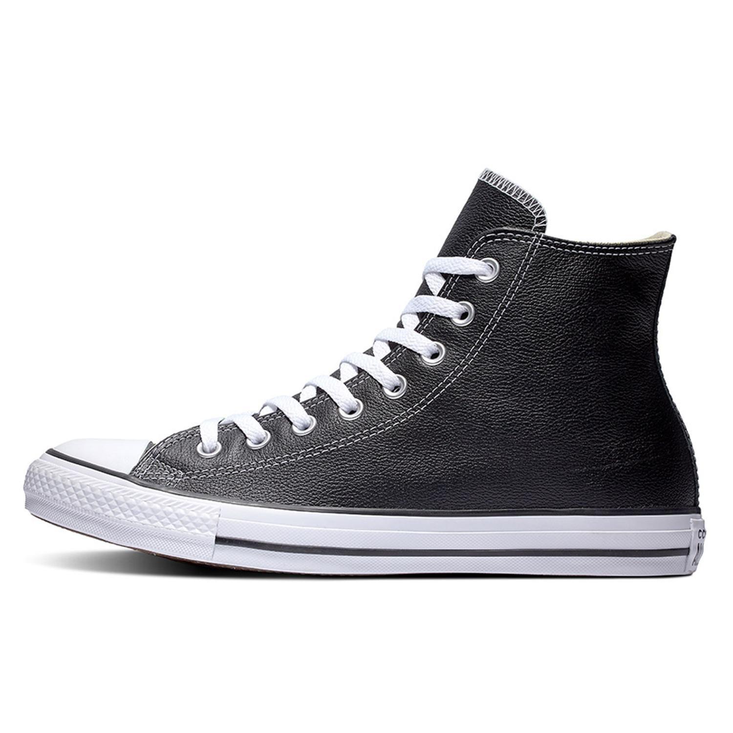 Zapatilla Converse Chuck Taylor All Star Cuero Hombre Negro-1