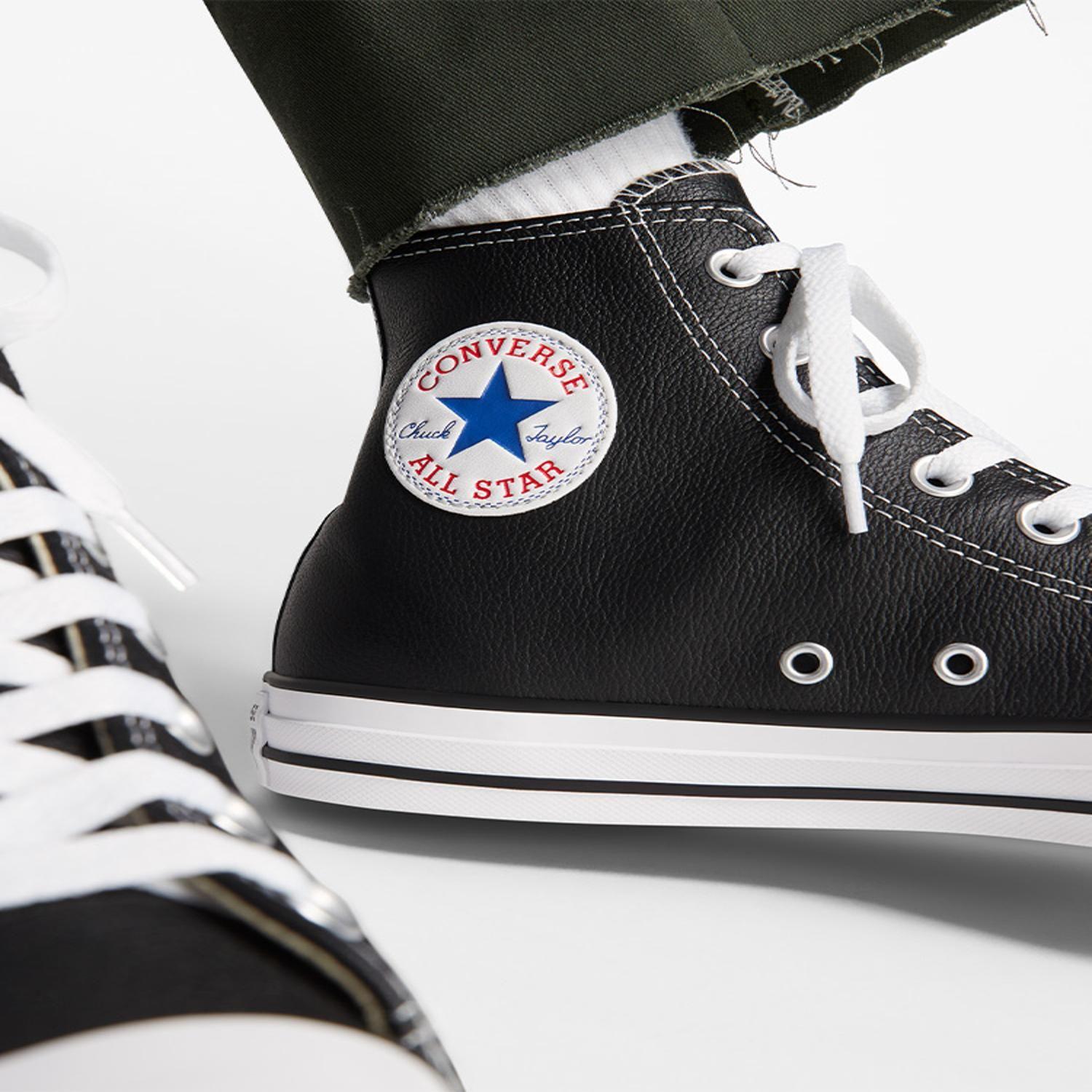 Zapatilla Converse Chuck Taylor All Star Cuero Hombre Negro-6