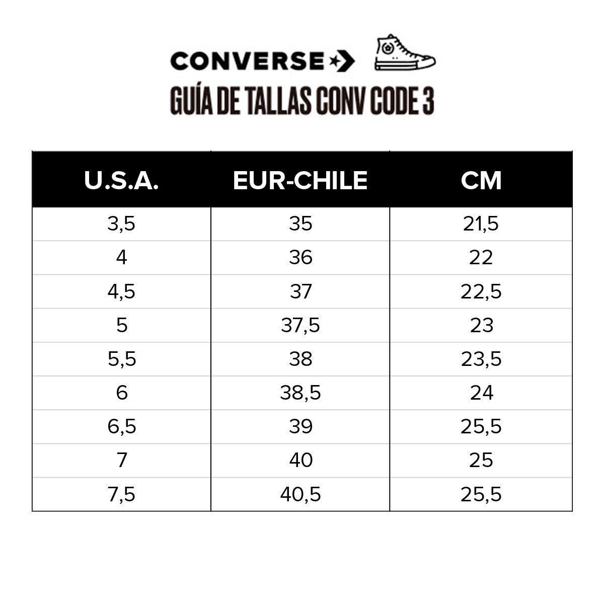 Zapatilla Converse Chuck Taylor All Star Eva Baja Mujer Bl-7
