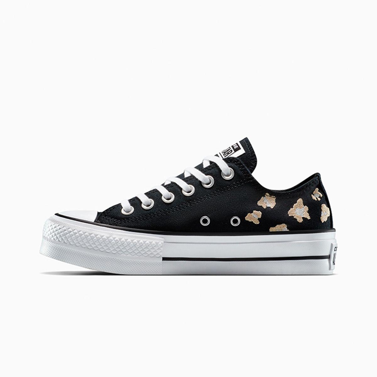 Zapatilla Converse Chuck Taylor All Star Lift Mujer Negro Bordado-1