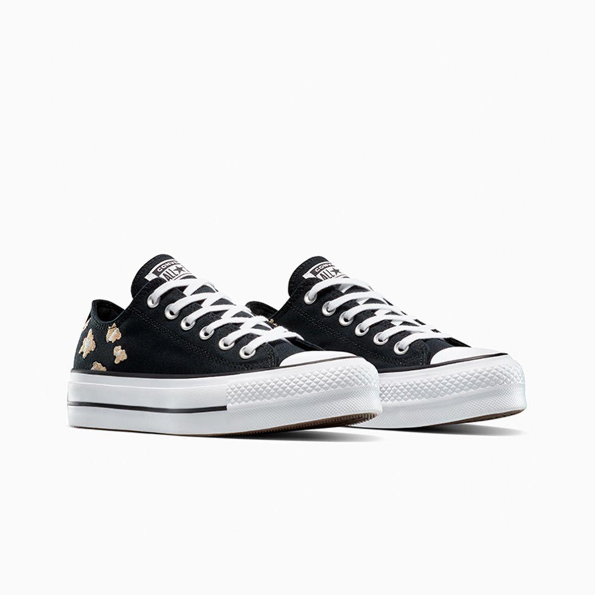 Zapatilla Converse Chuck Taylor All Star Lift Mujer Negro Bordado-3