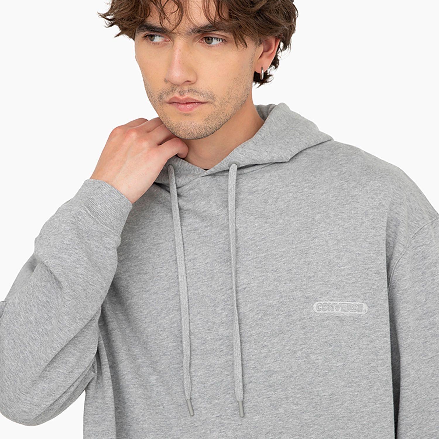 Polerón Converse Hoodie Your Logo Hombre Gris-2