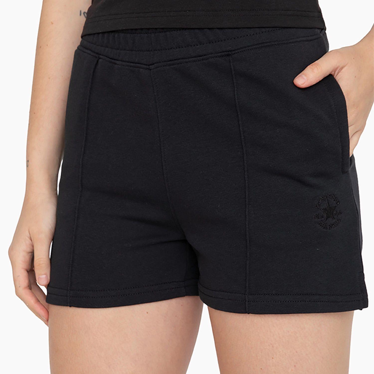 Short Converse Small Shine Patch Mujer Negro-0