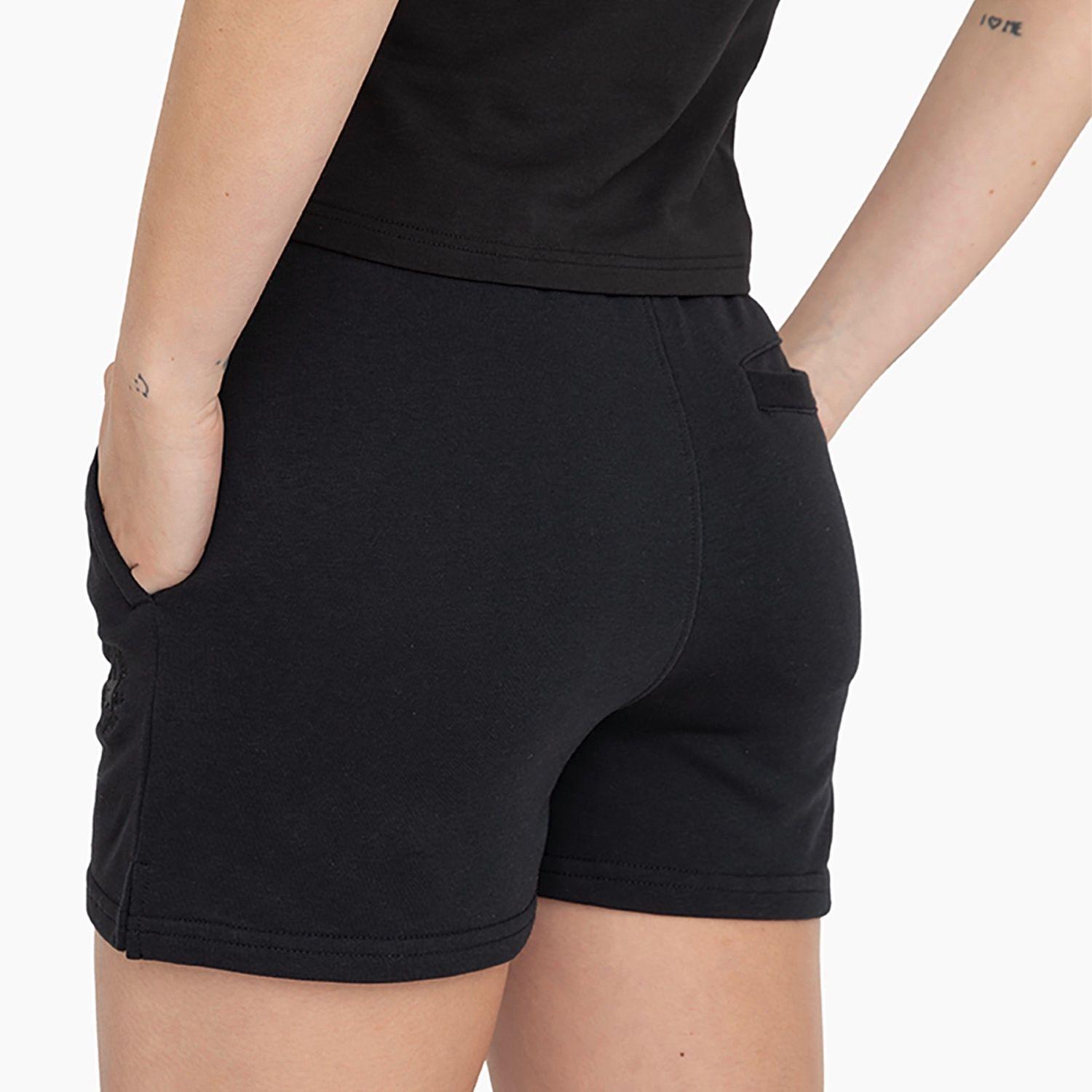 Short Converse Small Shine Patch Mujer Negro-2