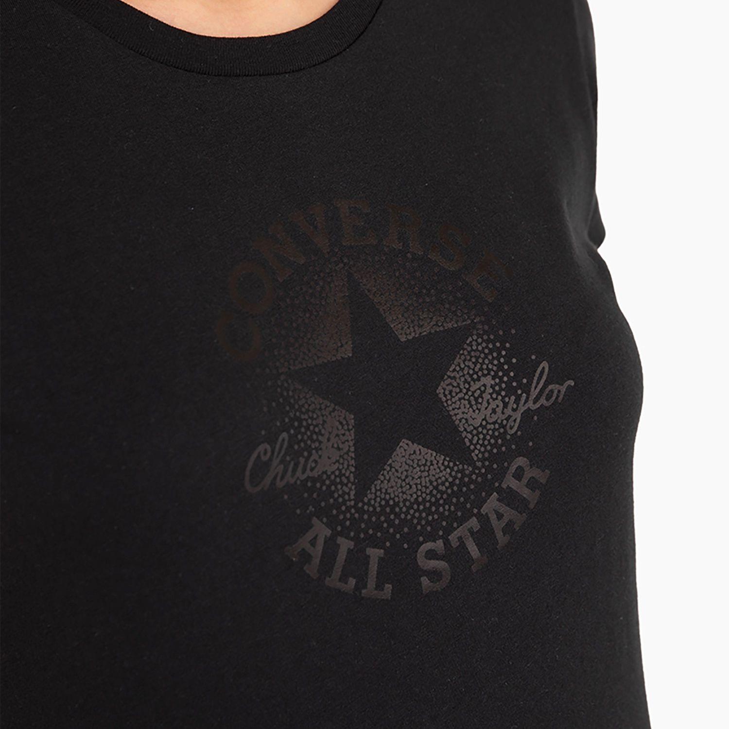 Polera Converse Shine Patch M/C Mujer Negro-3