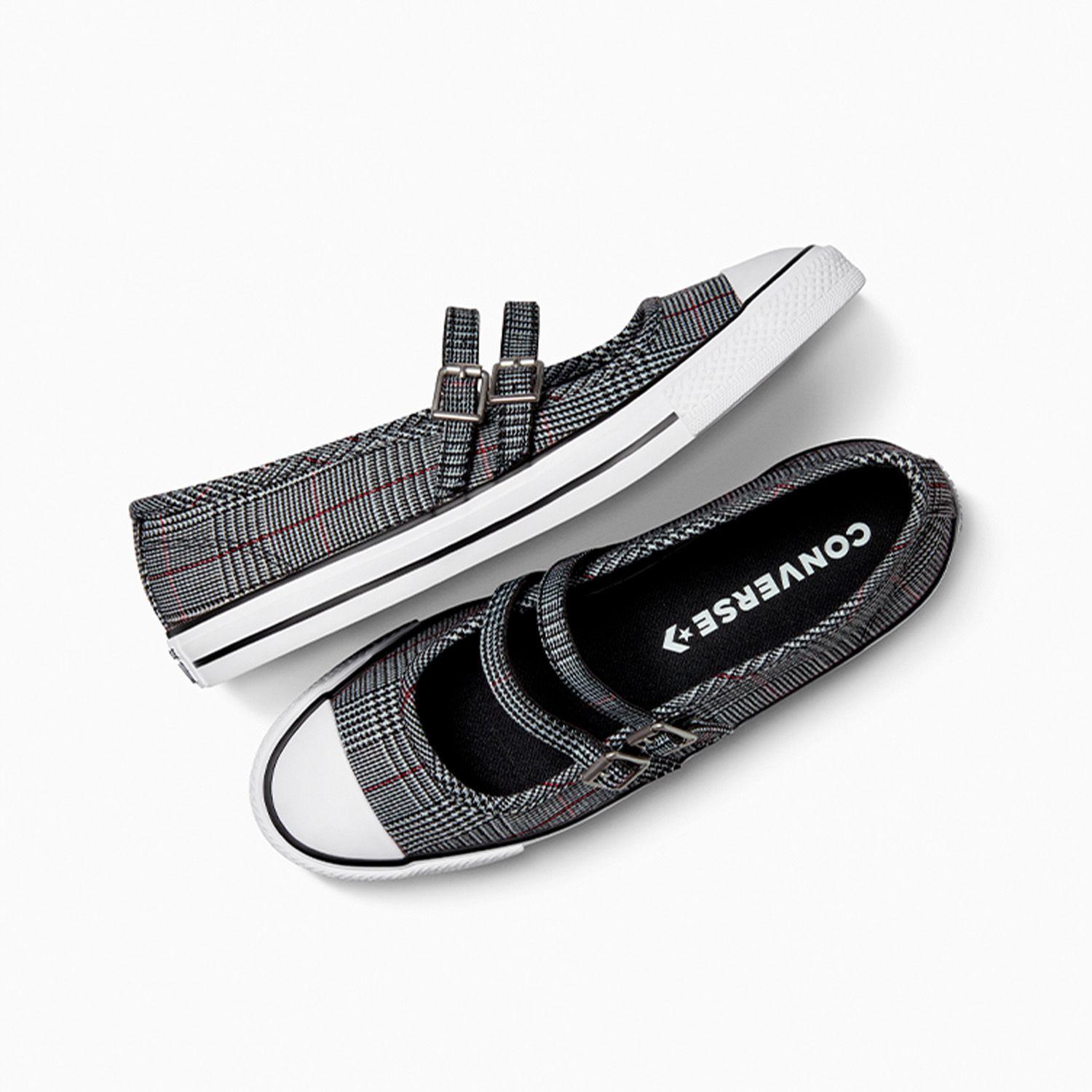 Zapatilla Converse Chuck Taylor All Star Dainty Mary Jane Plaid Mujer Negro-2