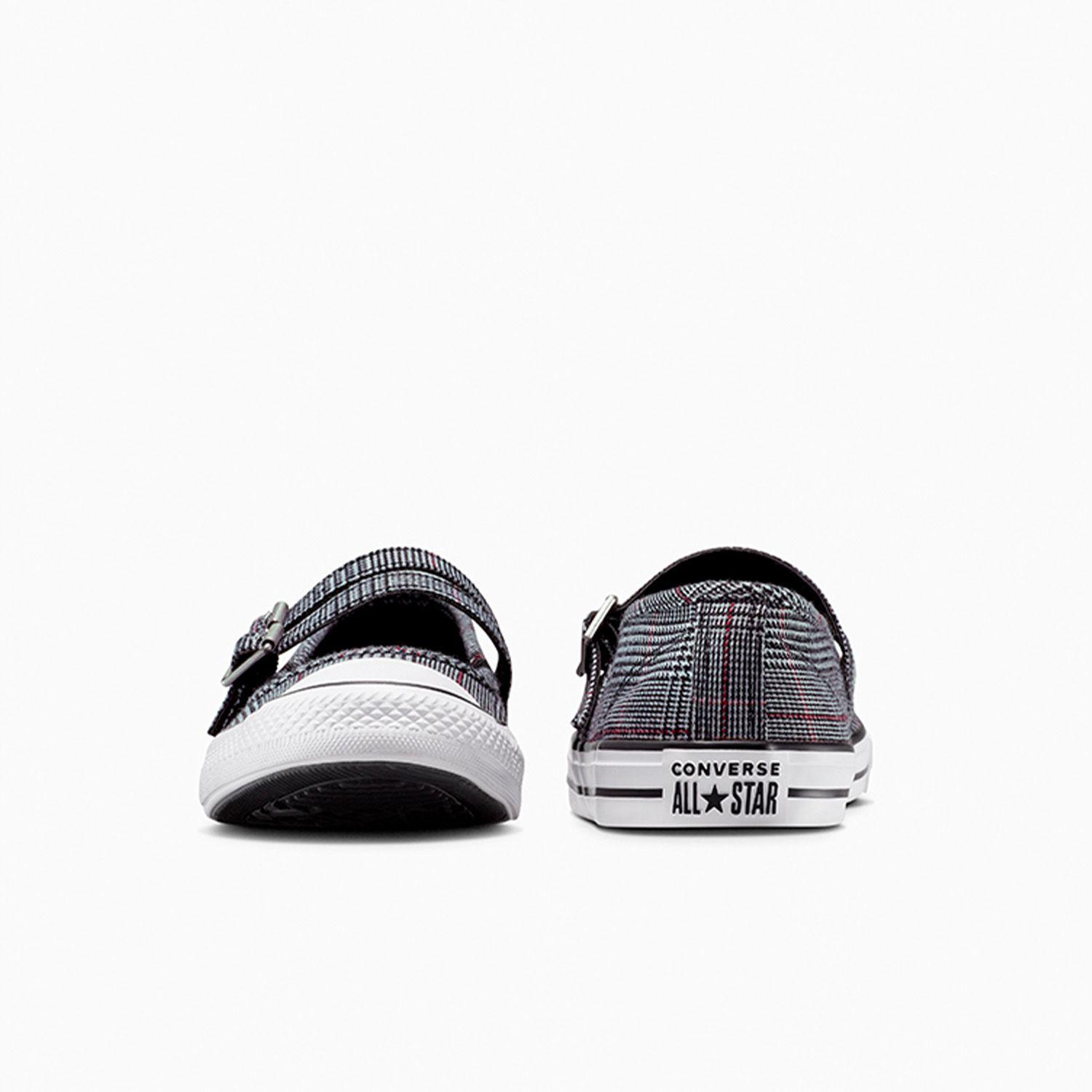 Zapatilla Converse Chuck Taylor All Star Dainty Mary Jane Plaid Mujer Negro-4