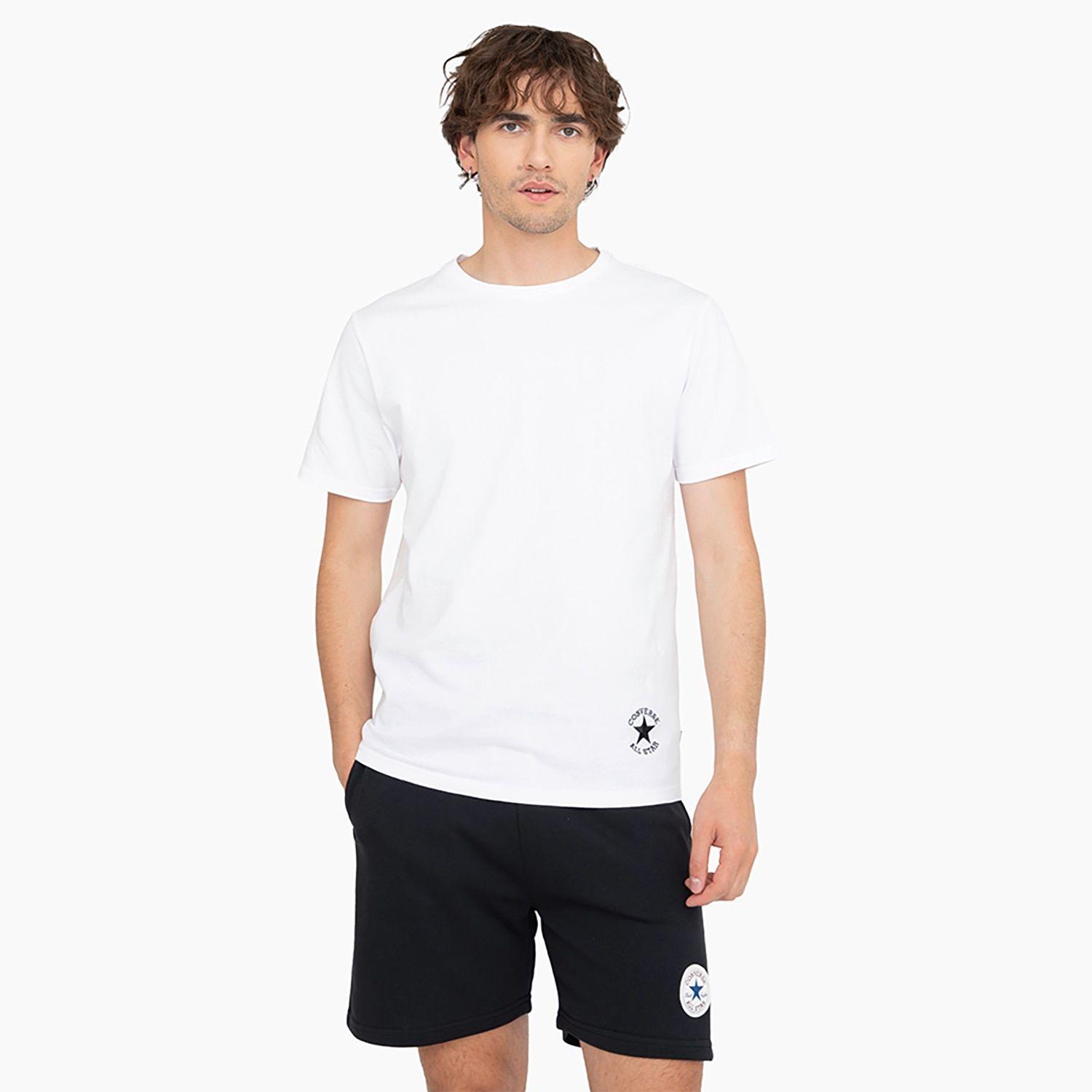 Polera Converse Basic Retro Chuck M/C Hombre Blanco-0