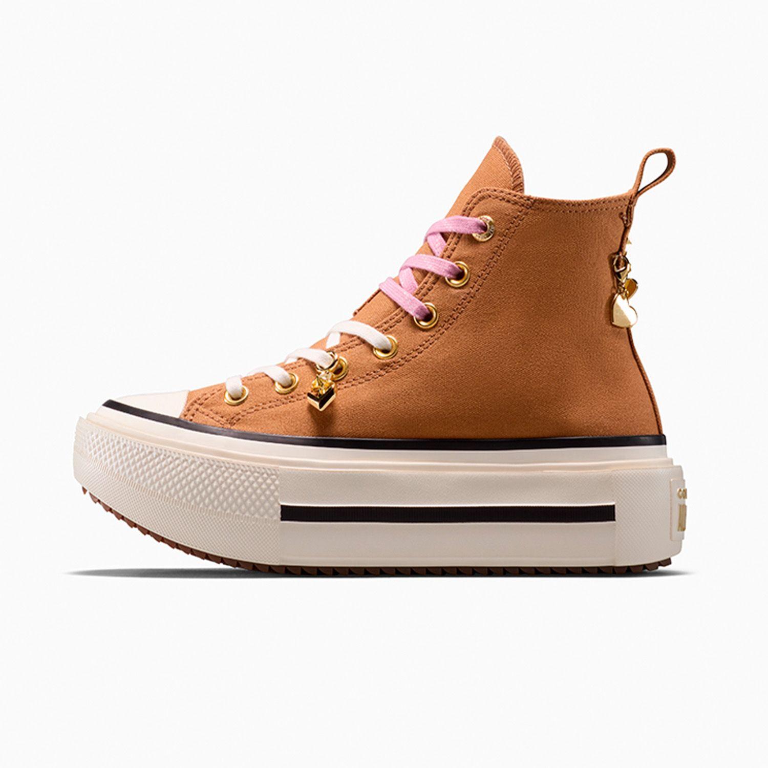 Zapatilla Converse Chuck Taylor All Star Lift Double Stack Mujer Café-1