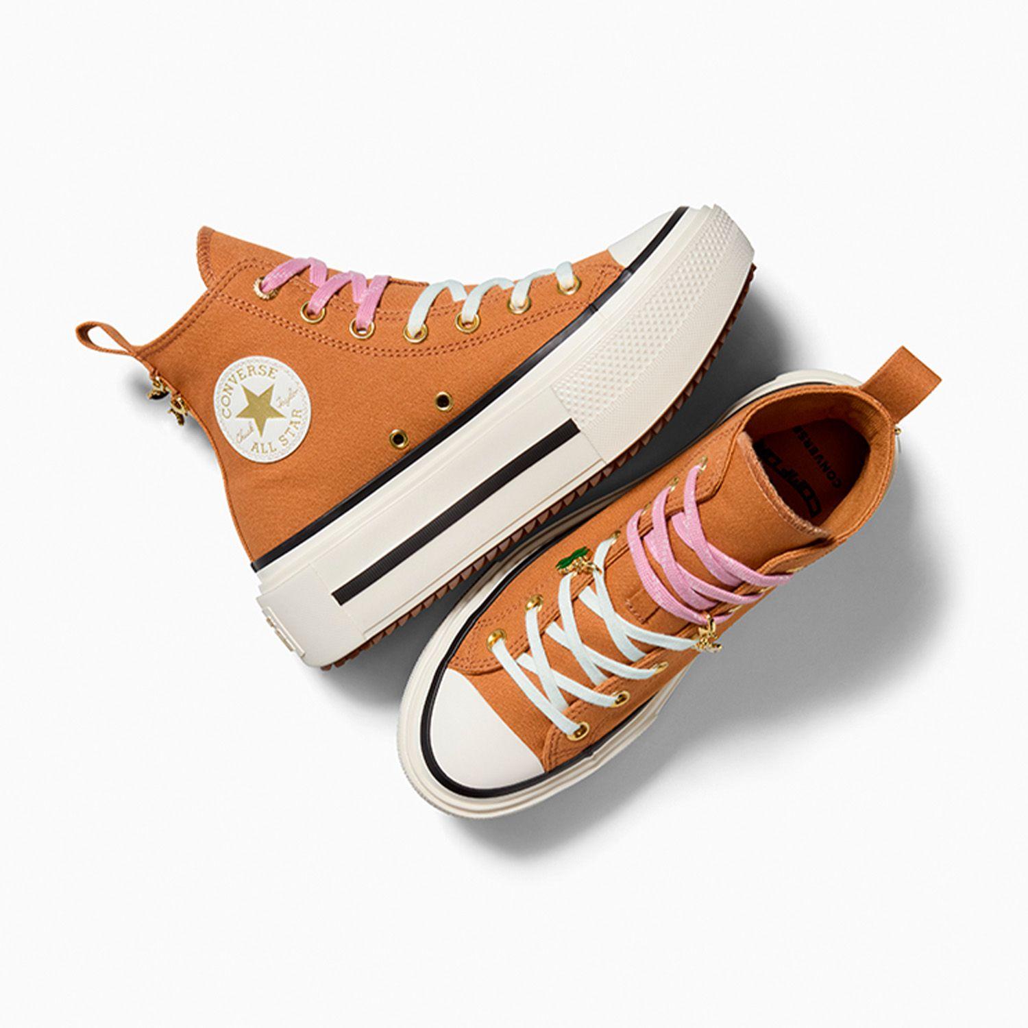 Zapatilla Converse Chuck Taylor All Star Lift Double Stack Mujer Café-2