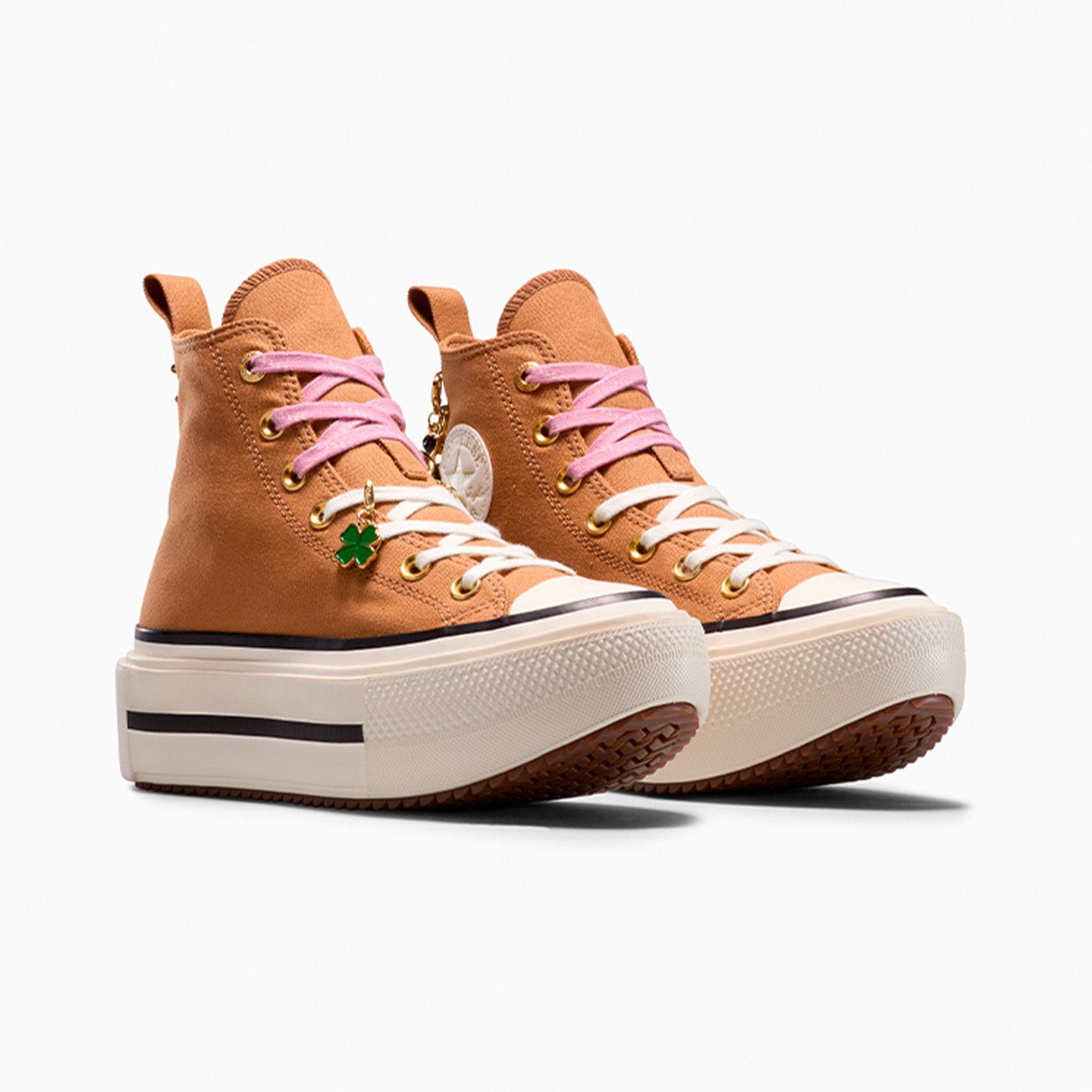 Zapatilla Converse Chuck Taylor All Star Lift Double Stack Mujer Café-3