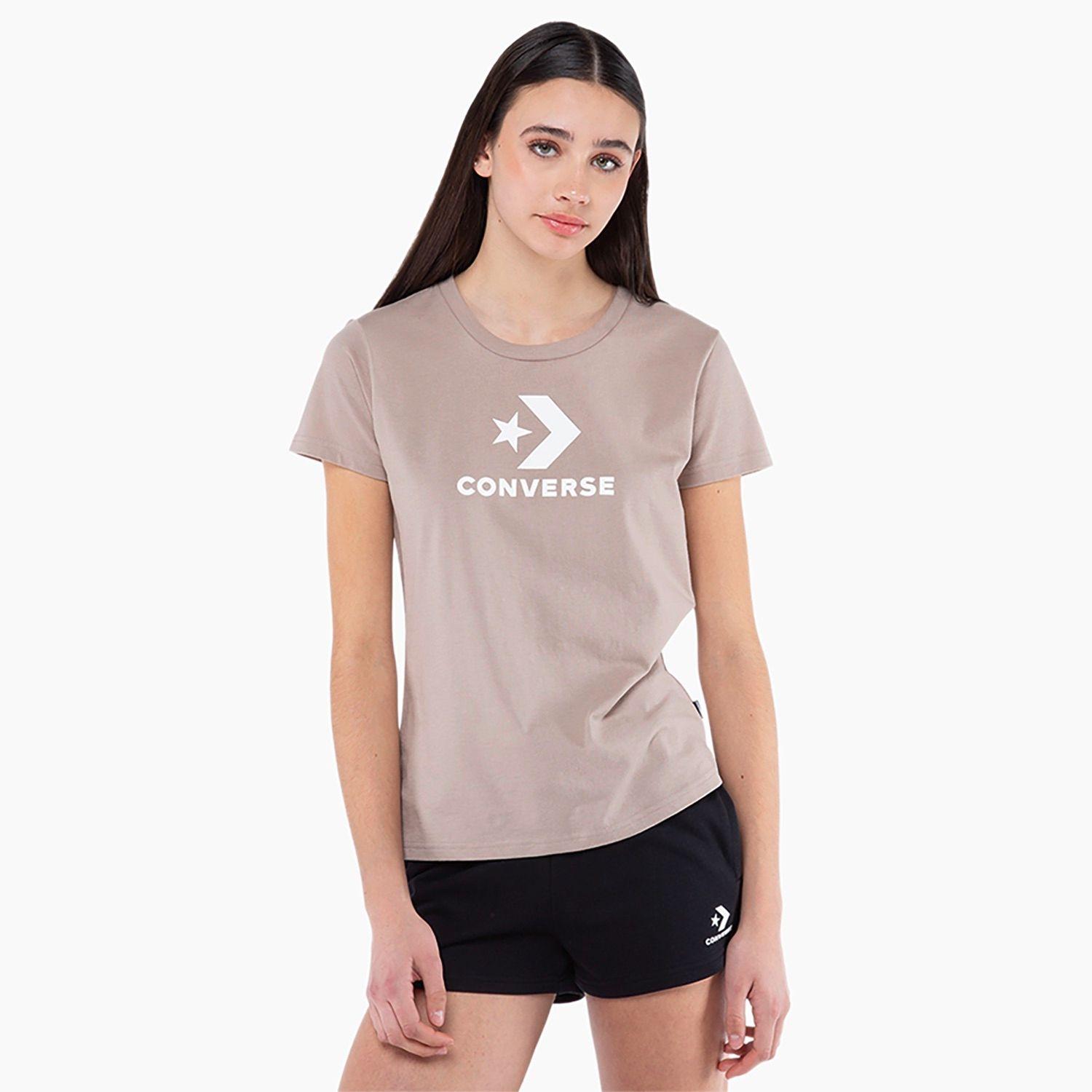 Polera Converse Star Chevron Mujer Café Claro-0