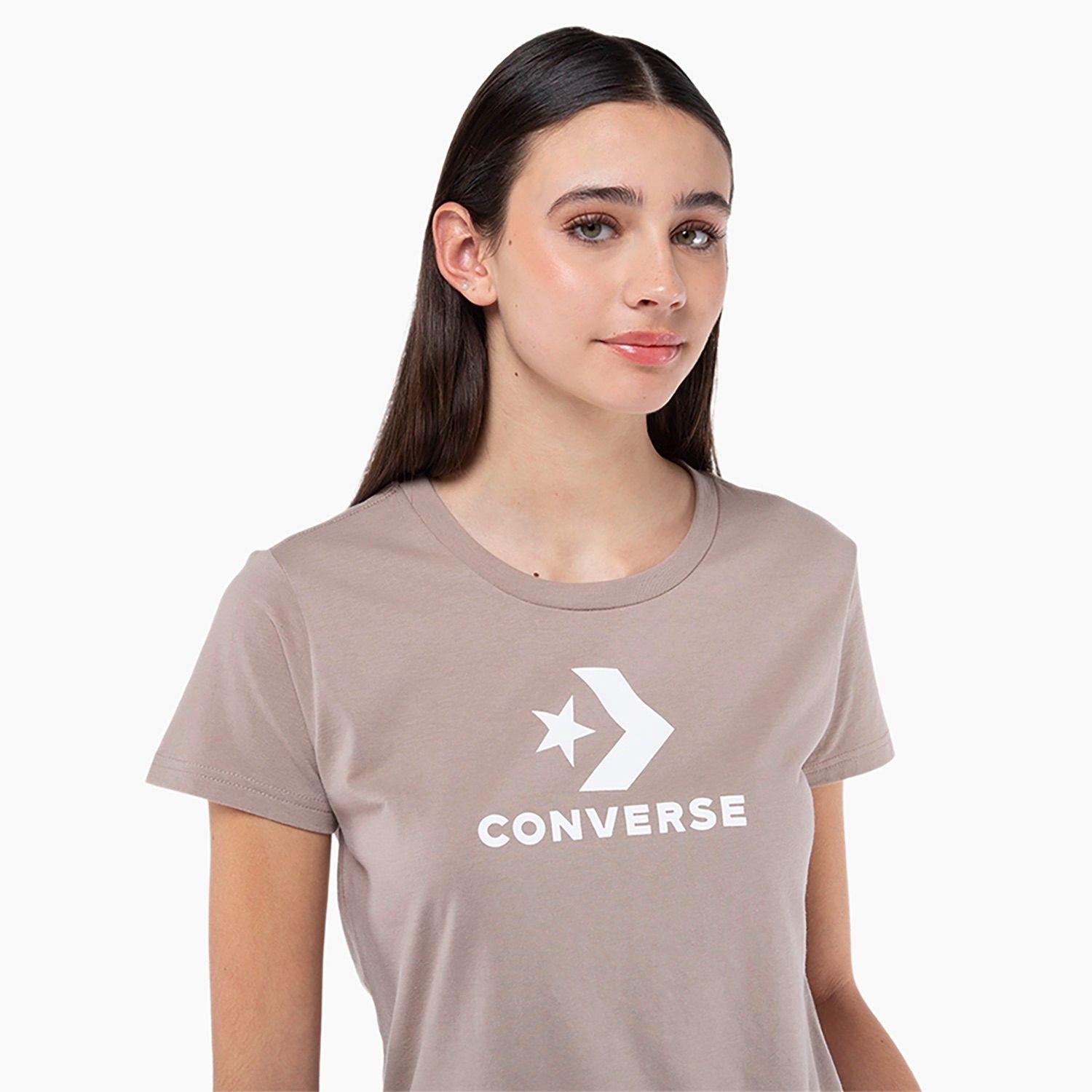 Polera Converse Star Chevron Mujer Café Claro-2